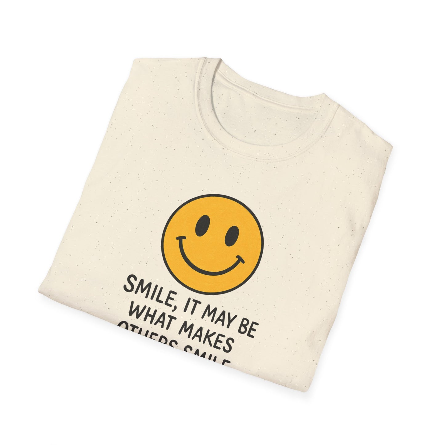 Smile Encouragement T-Shirt, Positive Vibes Tee, Unisex Graphic Shirt, Gift for Friends, Casual Wear, Everyday Comfort - Psychonaut Swag