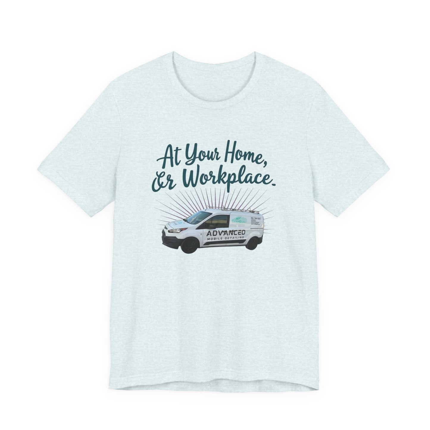 Advanced Mobile Detailing, At Your Home or Workplace Tee, Unisex Jersey T-Shirt Gift, Comfy Graphic Tee, Workwear Apparel, Casual Daily Wear