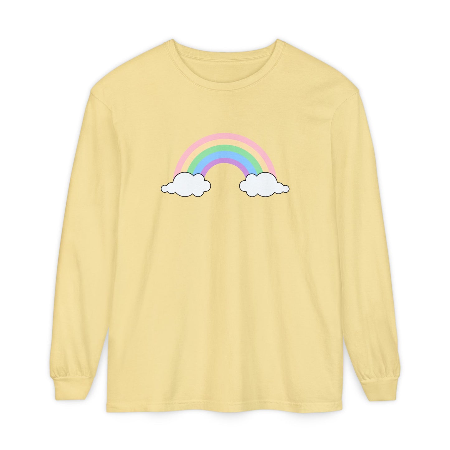 Rainbow, Unisex Garment-dyed Long Sleeve T-Shirt - Psychonaut Swag