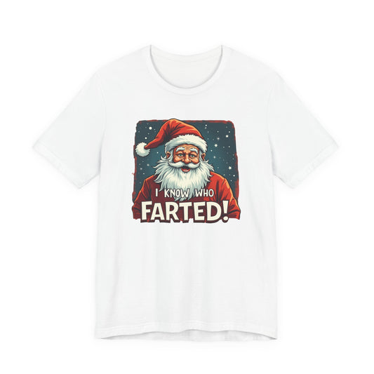 Funny Christmas T-Shirt – Vintage Santa "I Know Who Farted!" Holiday Tee