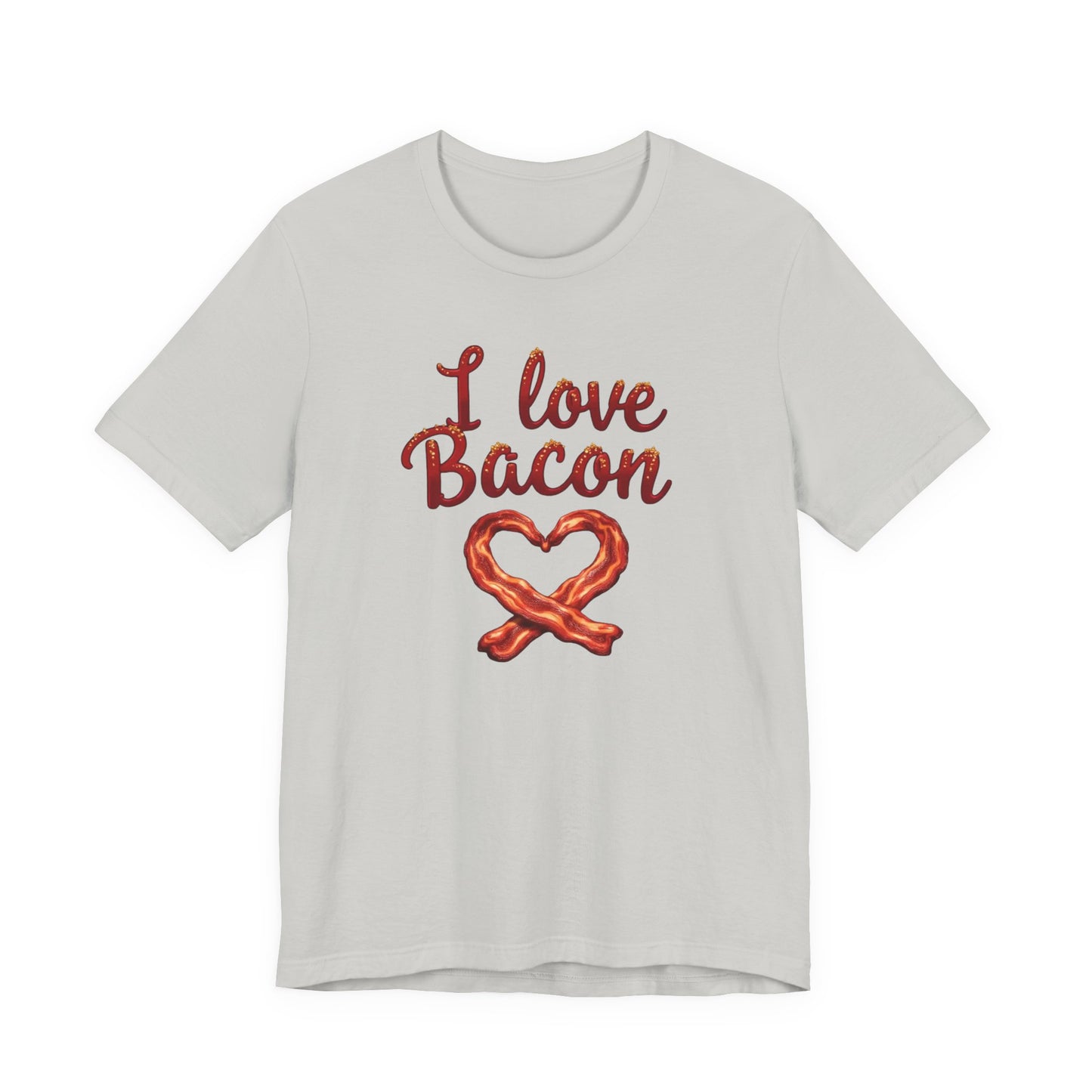 I Love Bacon Unisex Tee - Perfect for Food Lovers, Casual Outings, Gift for Bacon Fans, Foodie T-Shirt, Fun Cooking Tee - Psychonaut Swag