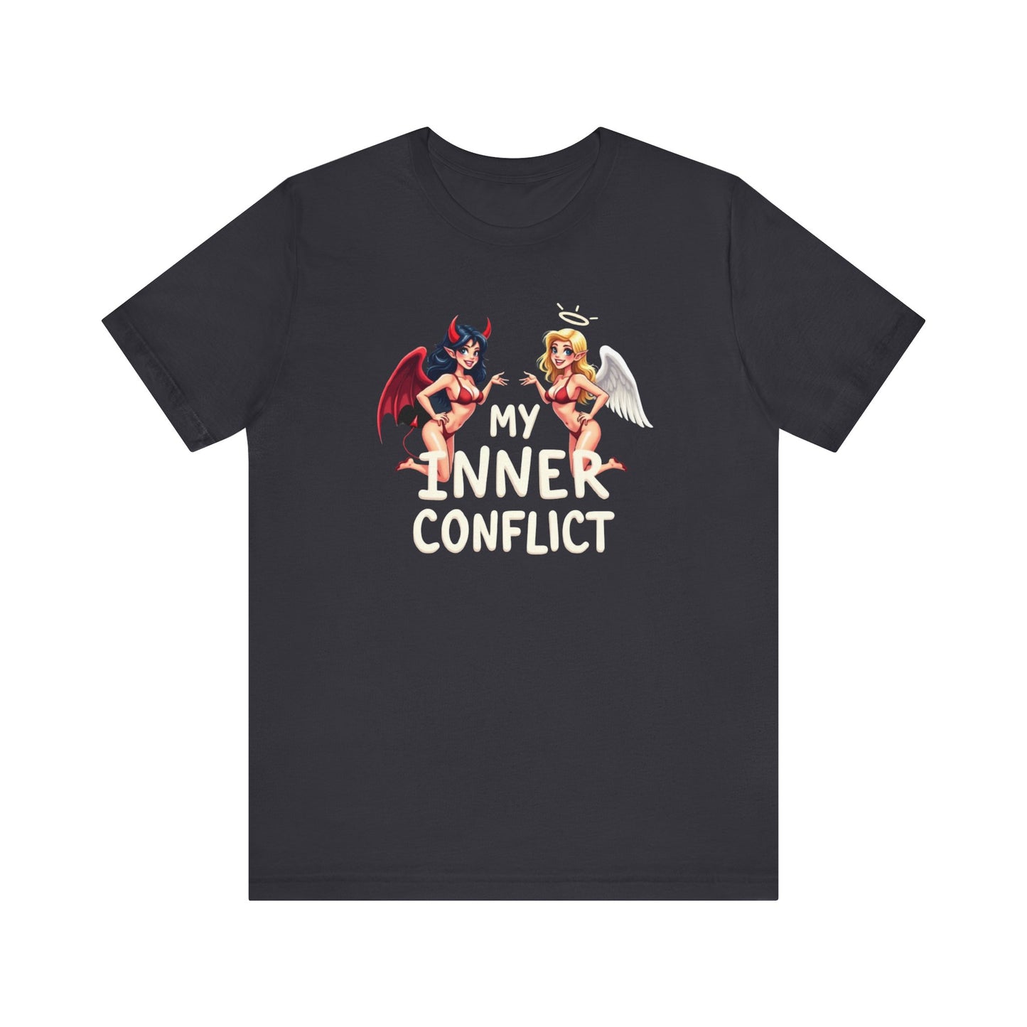 My Inner Conflict, Graphic Tee, Casual Wear, Halloween Gift, Unisex Shirt, Fashion Statement, Unique Style - Psychonaut Swag