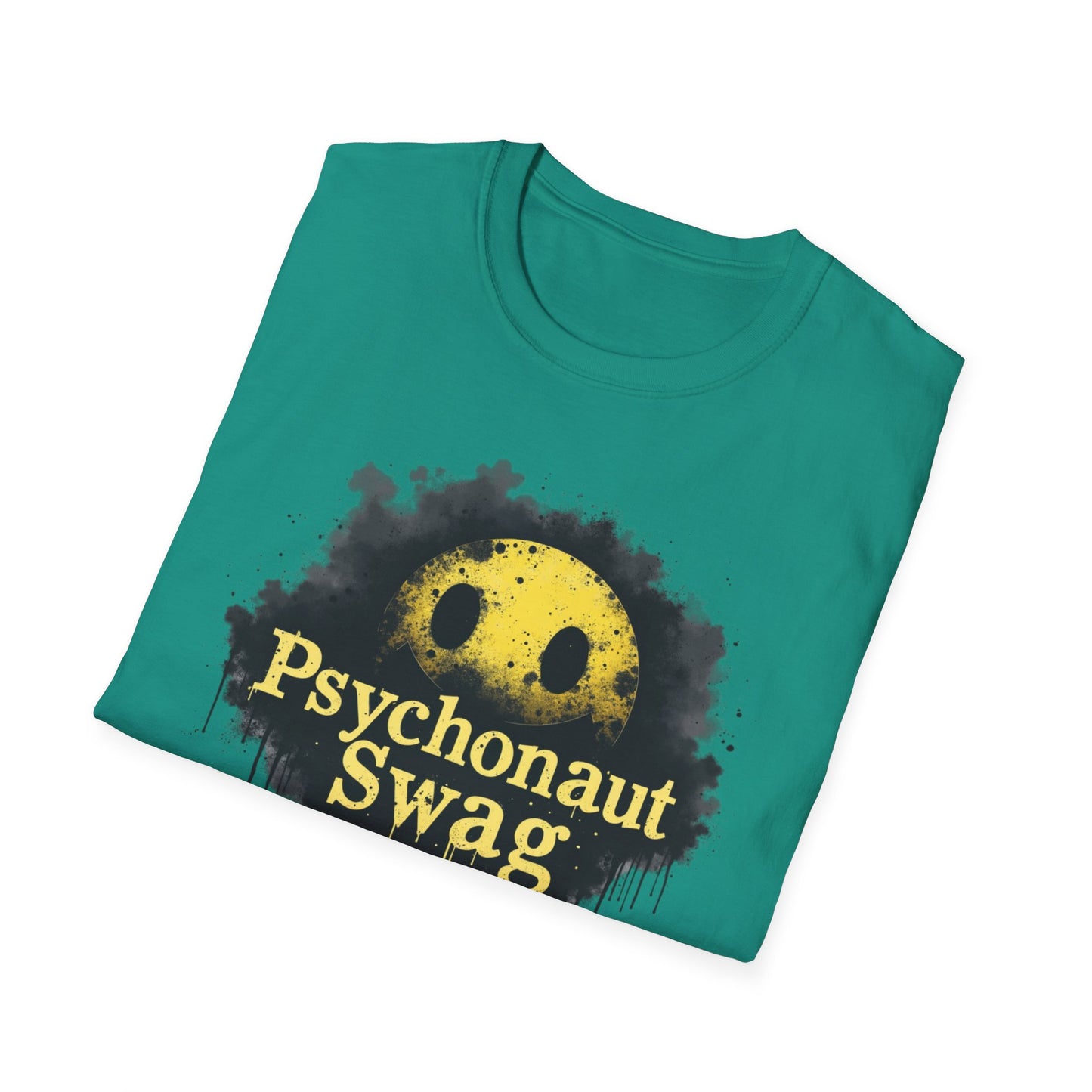 Psycho Smile, Pyschonaut Swag T-Shirt - Unisex Softstyle Tee, Casual Wear, Gift for Gamers, Festival Attire, Streetwear Fashion