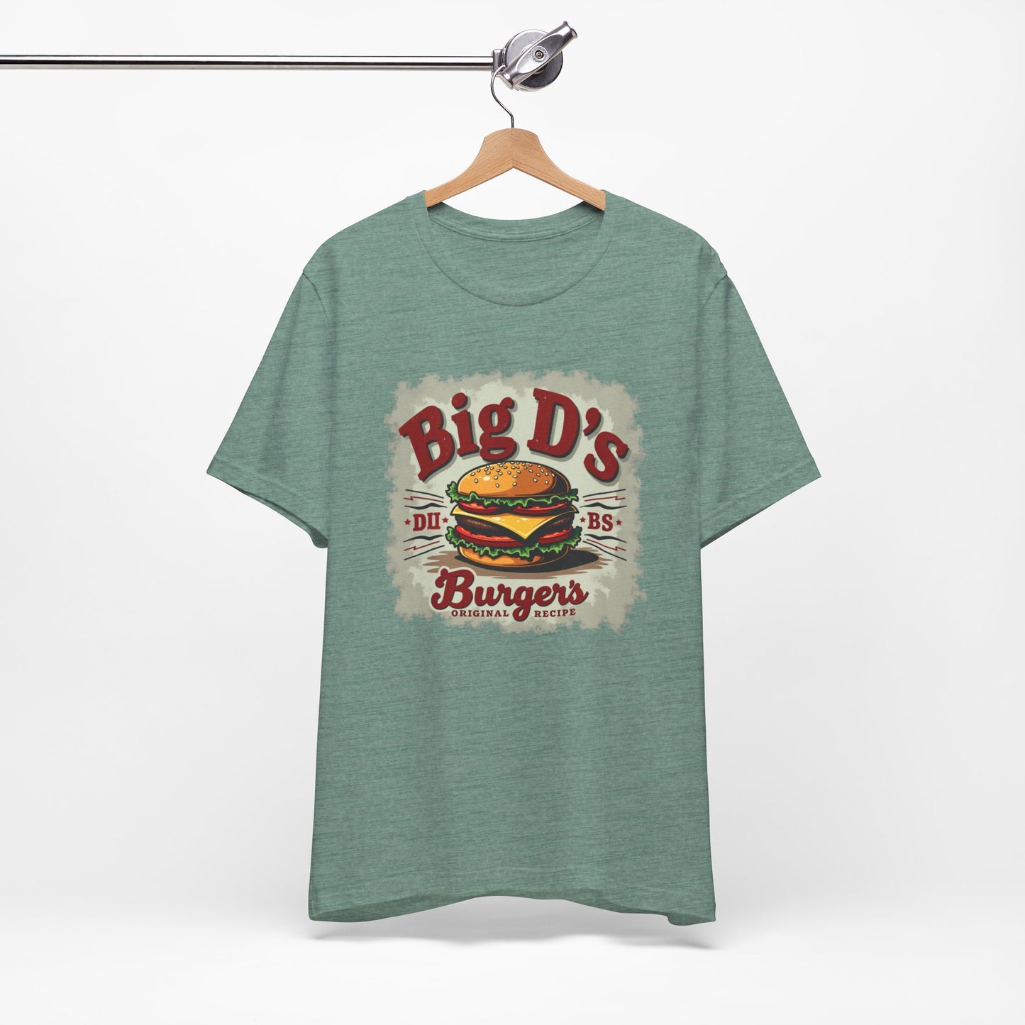 Big D's Burgers Unisex Jersey Tee - Fun Foodie Shirt, Casual Wear, Burger Lover Gift, Retro Fast Food T-Shirt, Summer BBQ Fashion - Psychonaut Swag