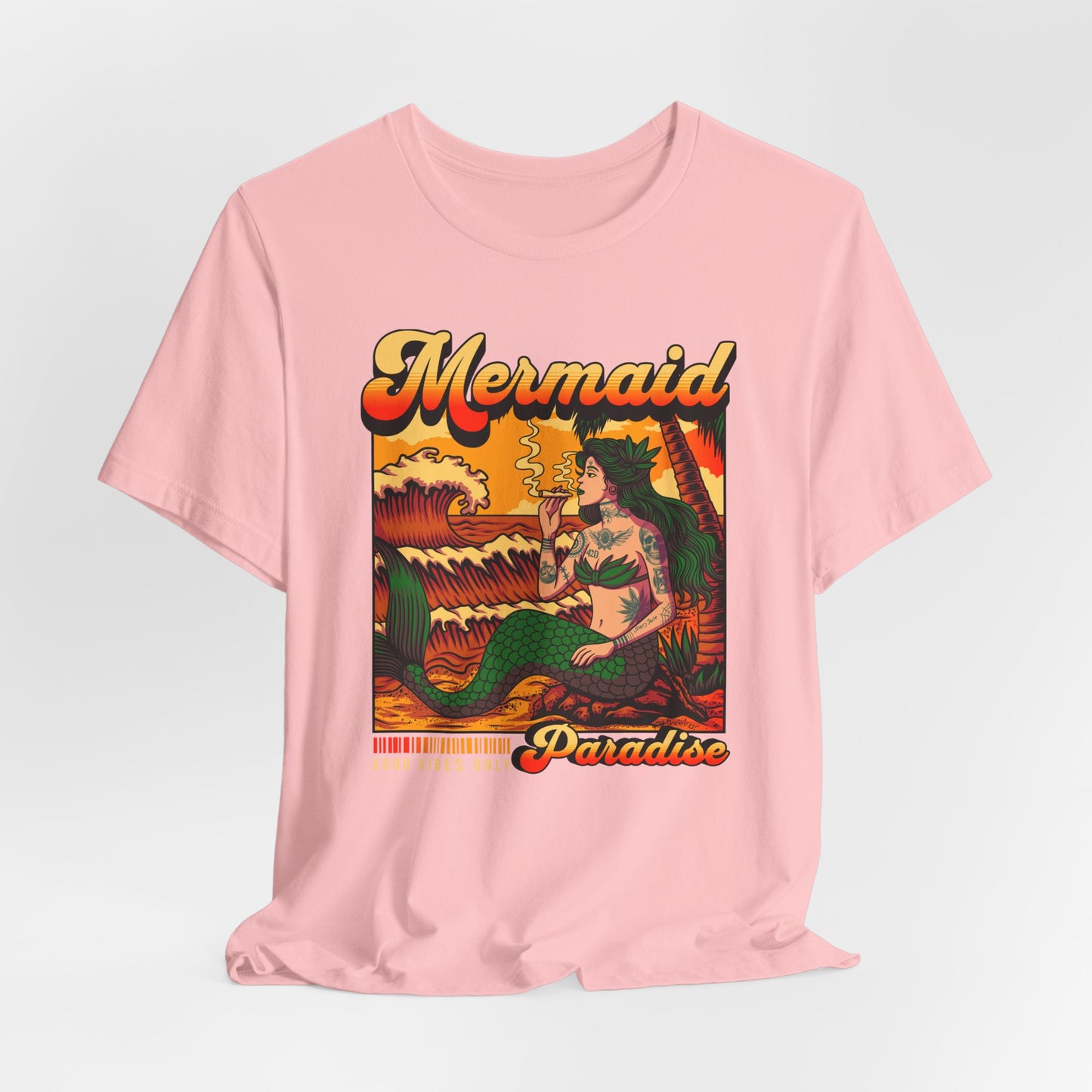 Mermaid Paradise Tee — Retro Vintage Beach Graphic T-Shirt