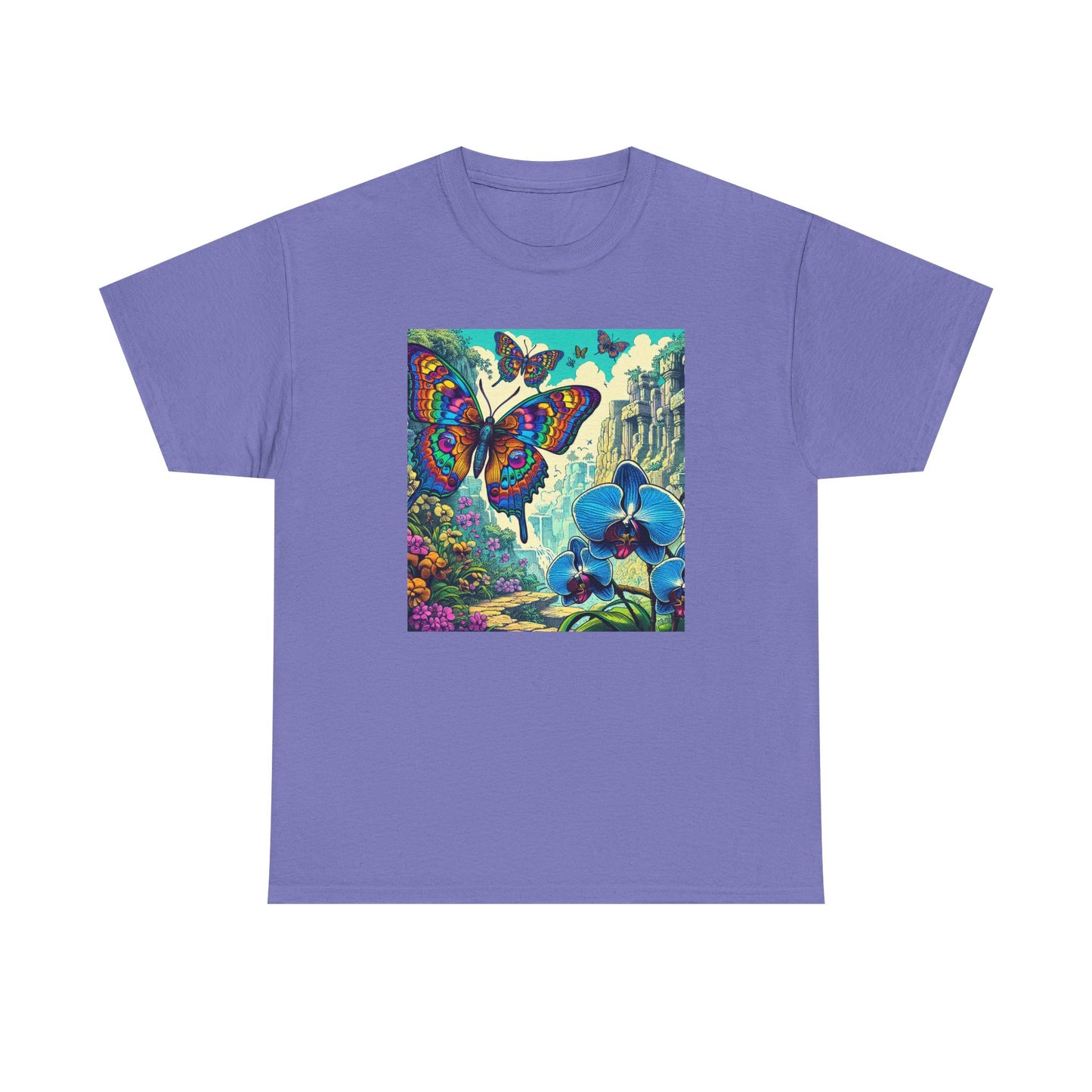 Butterfly Orchid, Unisex Heavy Cotton Tee - Psychonaut Swag