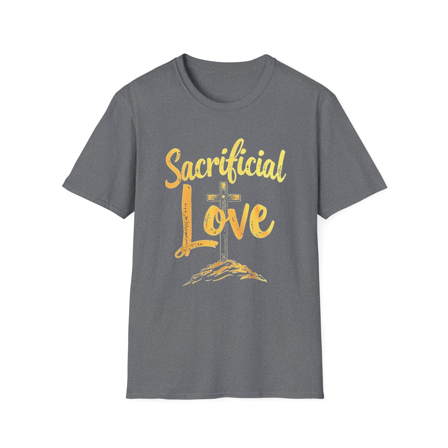 Sacrificial Love Unisex Softstyle T-Shirt - Faith-Inspired Casual Wear - Psychonaut Swag