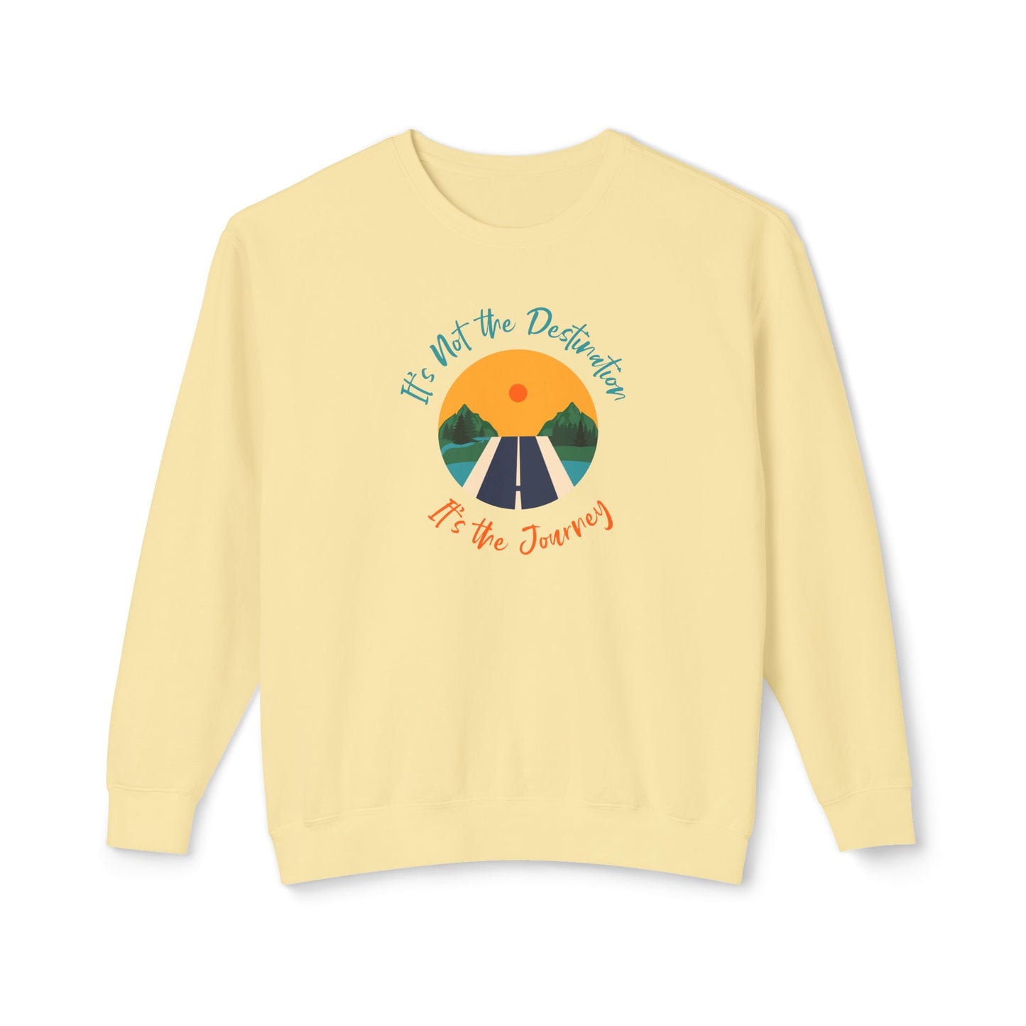 It’s The Journey, Unisex Lightweight Crewneck Sweatshirt - Psychonaut Swag