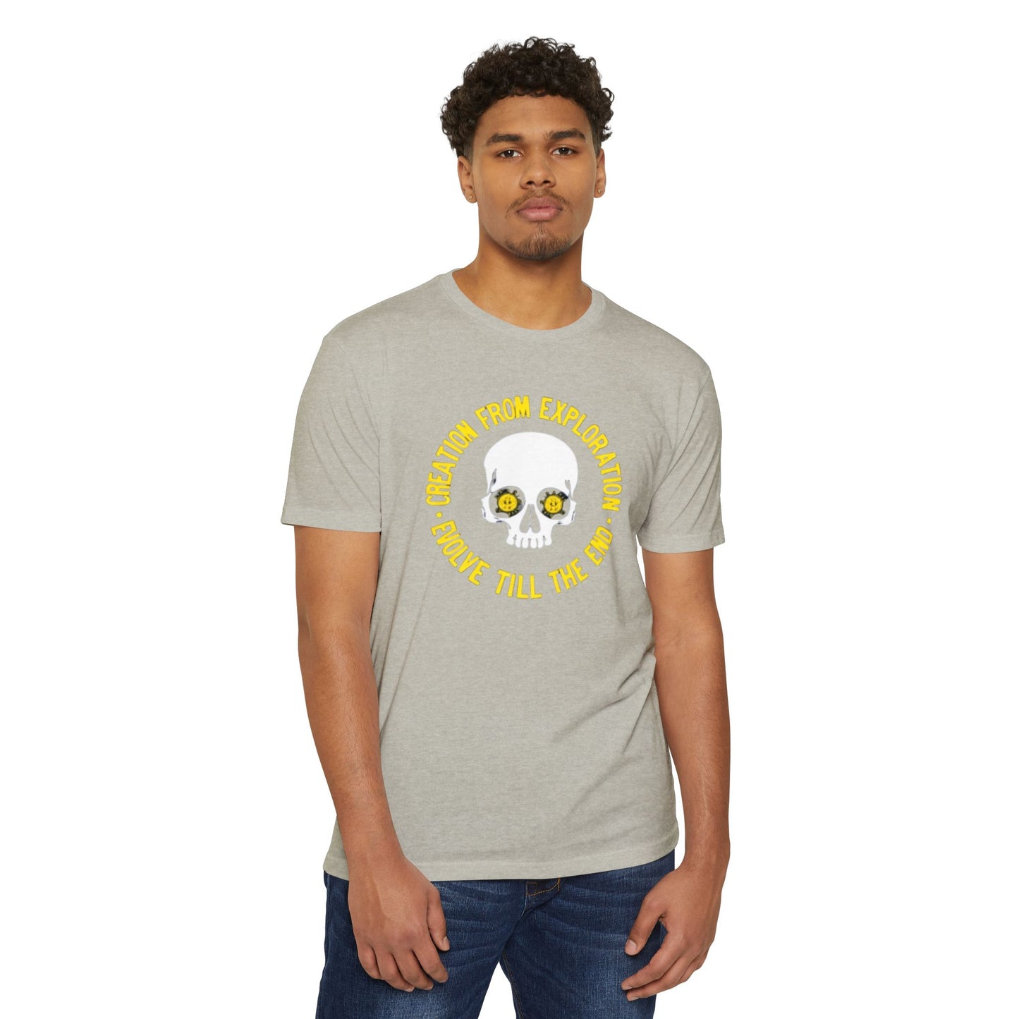 Skull Exploration T-Shirt | Unisex Tee for Adventurers, Fun Graphic Tee, Unique Gift for Explorers, Perfect for Casual Days, Evolution Theme