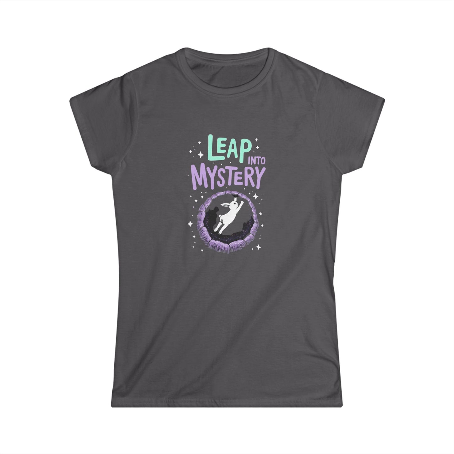 White Rabbit, Rabbit Hole, Women's Mystical Adventure Tee, Graphic T-Shirt for Dreamers, Leap into Mystery, Birthday Gift, Inspirational Art Shirt - Psychonaut Swag