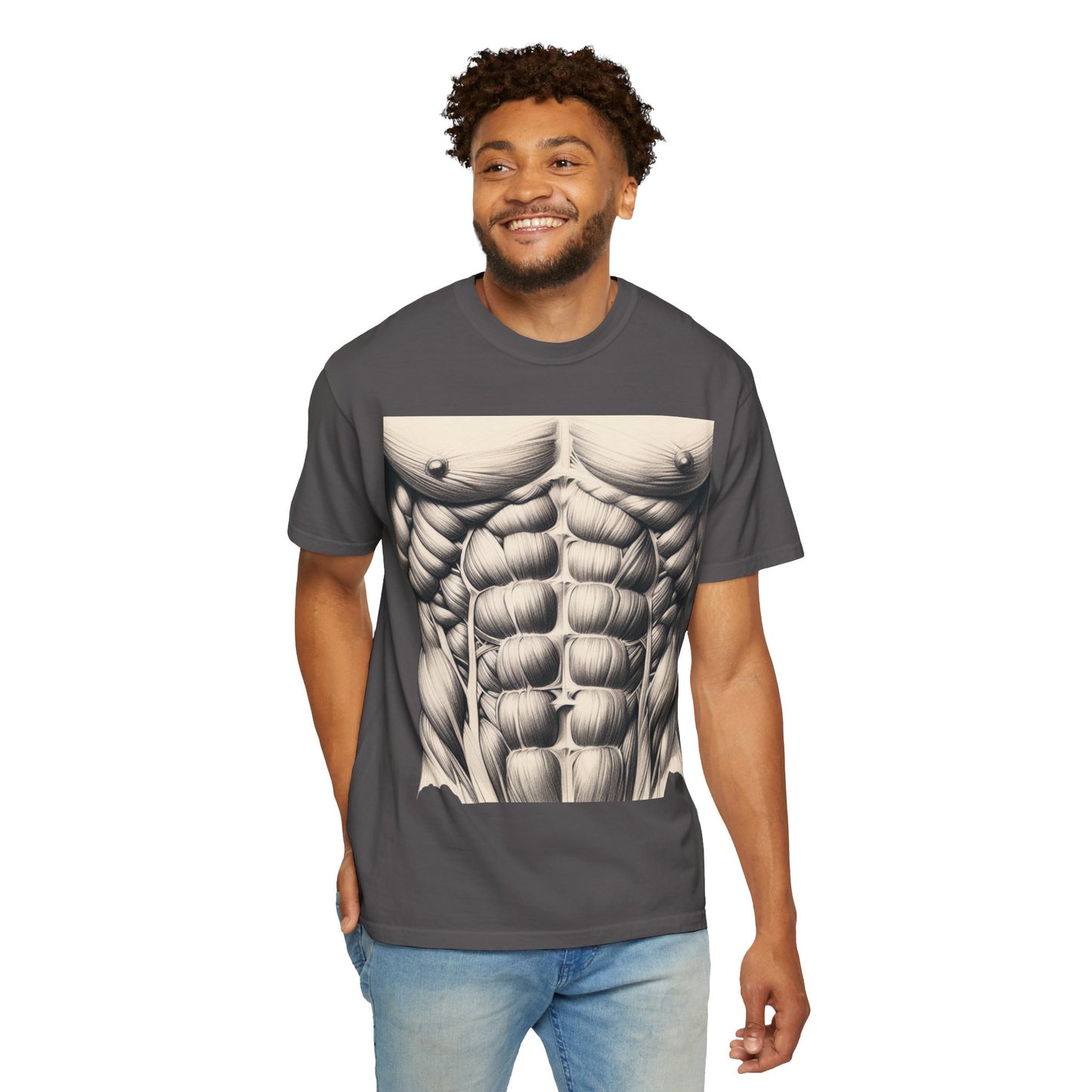 Built different, 12-pack abs, Unisex Garment-Dyed T-shirt - Psychonaut Swag
