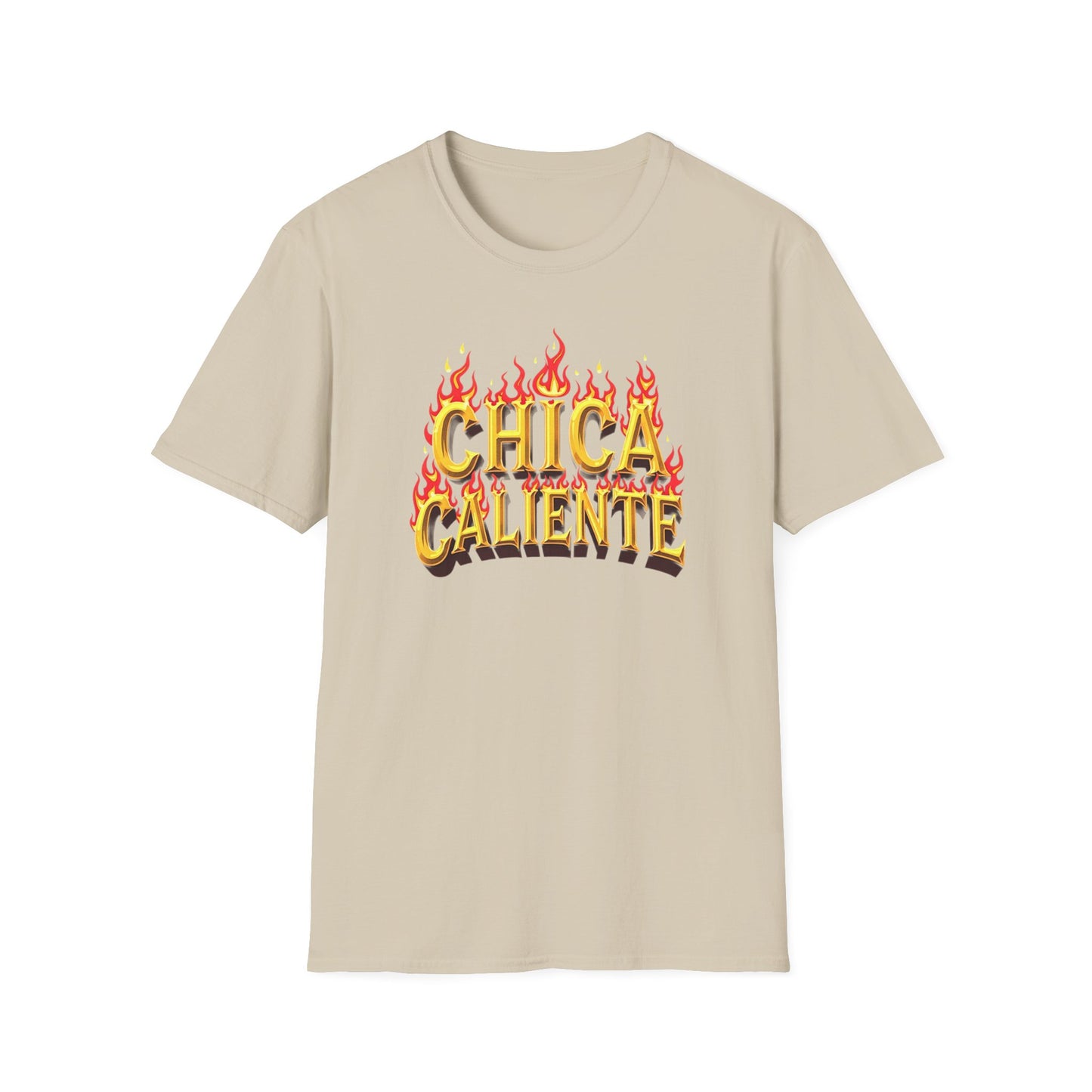 Hot Chick, Flame T-Shirt, Trendy Graphic Tee, Chica Caliente Shirt, Gift for Her, Summer Fashion, Casual Style - Psychonaut Swag