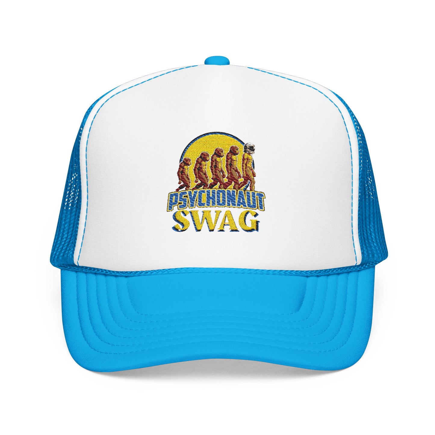 Psychonaut swag small biz, Trucker Hat, Retro Snapback Cap for Festivals, Embroidered Swag for Psychonauts, Perfect Gift for Music Lovers