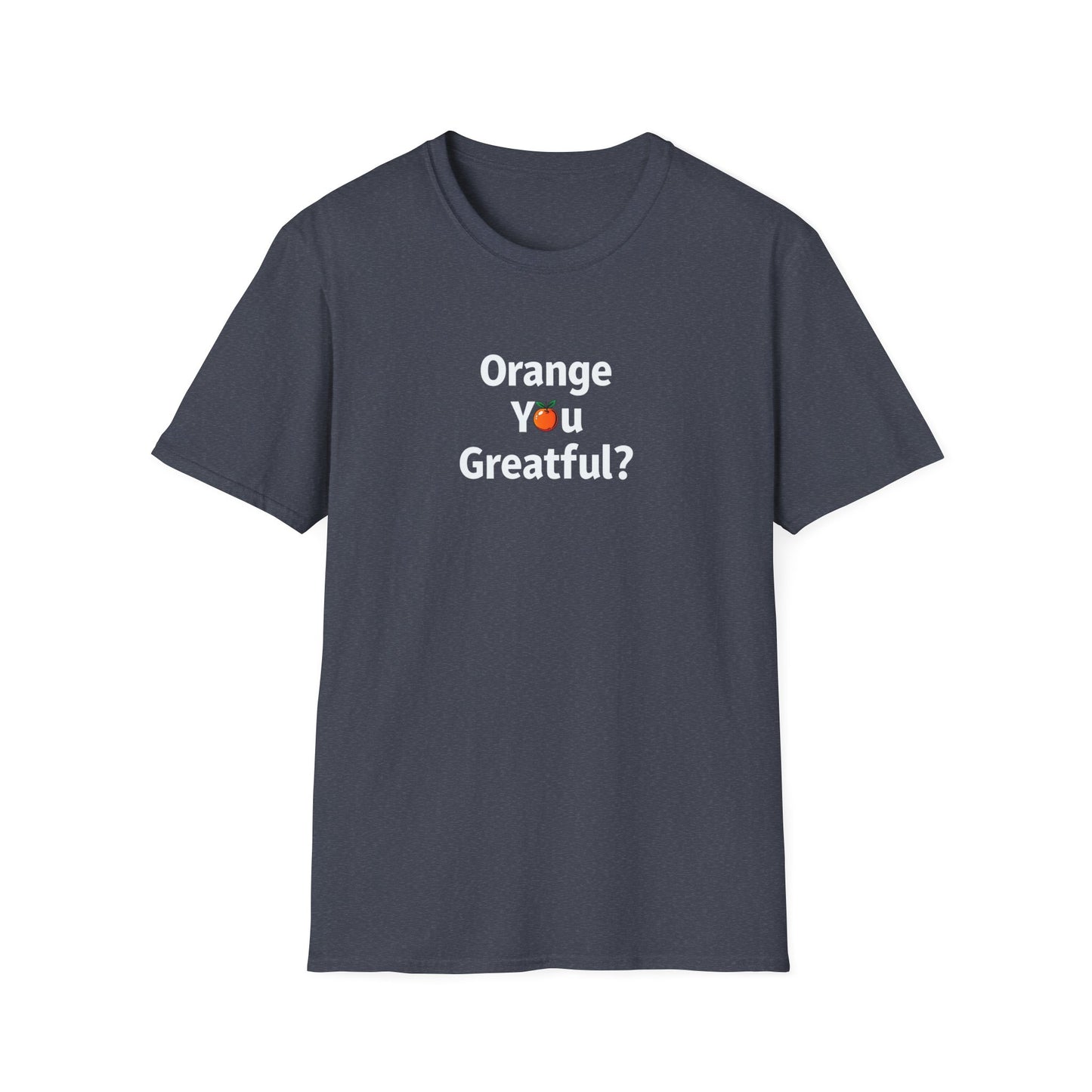 Grateful Orange T-Shirt, Unisex Casual Wear, Thanksgiving Shirt, Fall Vibes Tee, Gift for Friends, Comfortable Everyday Apparel - Psychonaut Swag