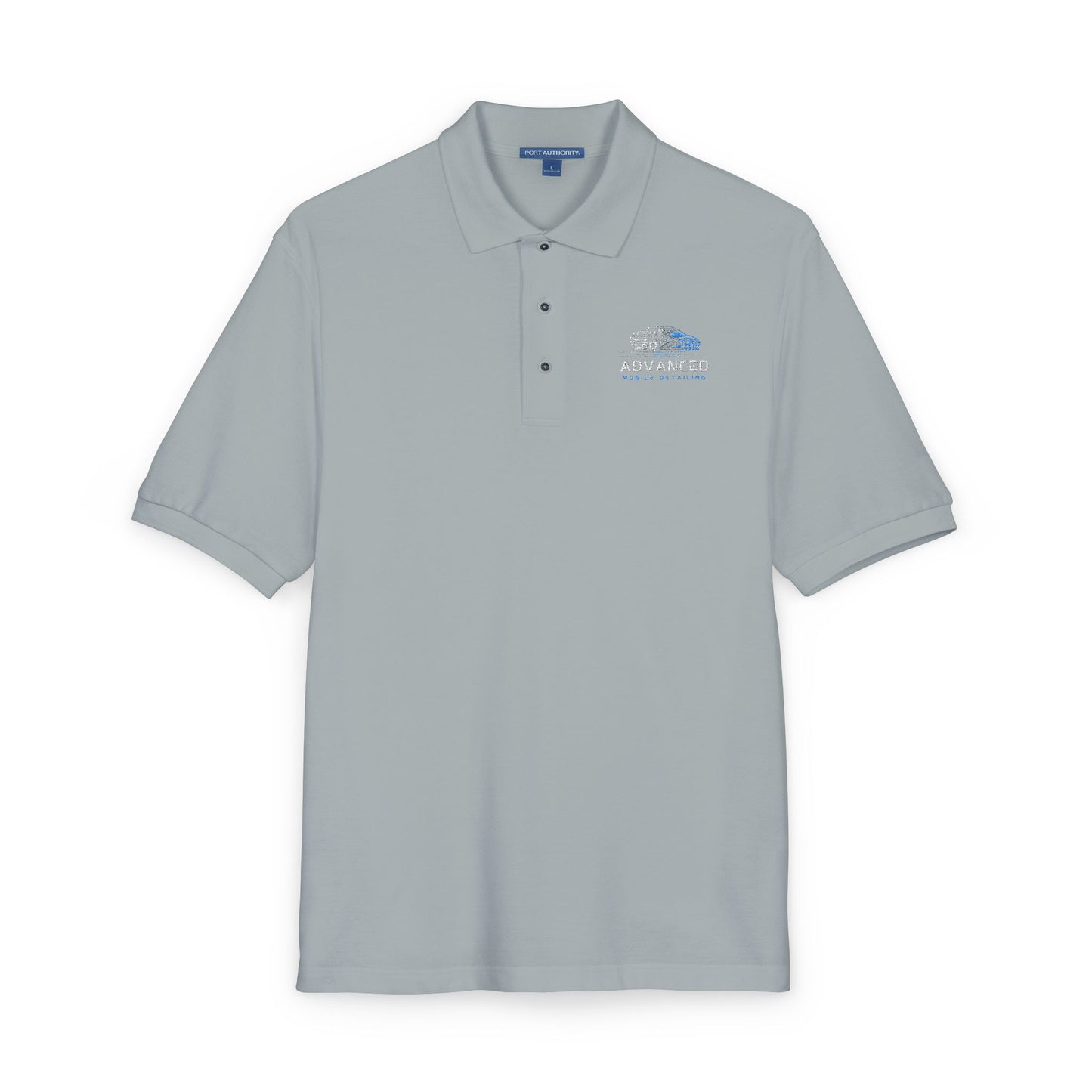 Advanced Mobile, Unisex Polo Shirt with Embroidery, Casual Wear, Gift for Dad, Customizable Shirt, Summer Wardrobe Essential