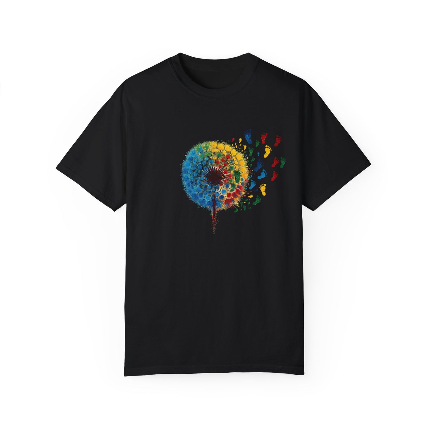 Dandelion baby feet, Unisex Garment-Dyed T-shirt - Psychonaut Swag
