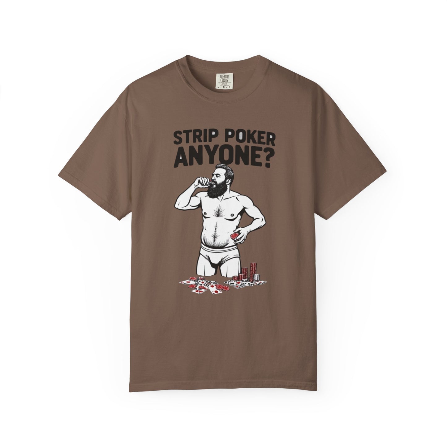 Strip Poker Humor T-Shirt, Funny Gift for Gamers, Men's Casual Tee, Party Outfit, Unique Dad Gift, Birthday or Game Night Attire