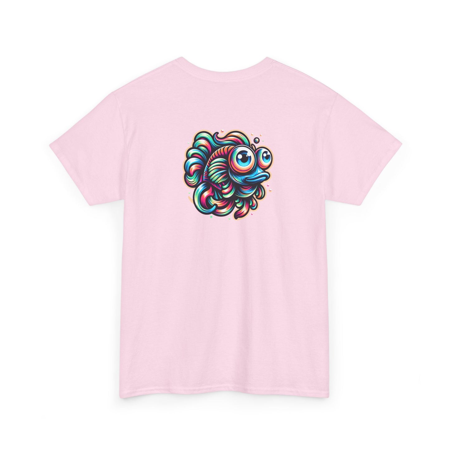 Psychedelic Fish Graphic Unisex Heavy Cotton Tee - Fun & Vibrant Apparel - Psychonaut Swag