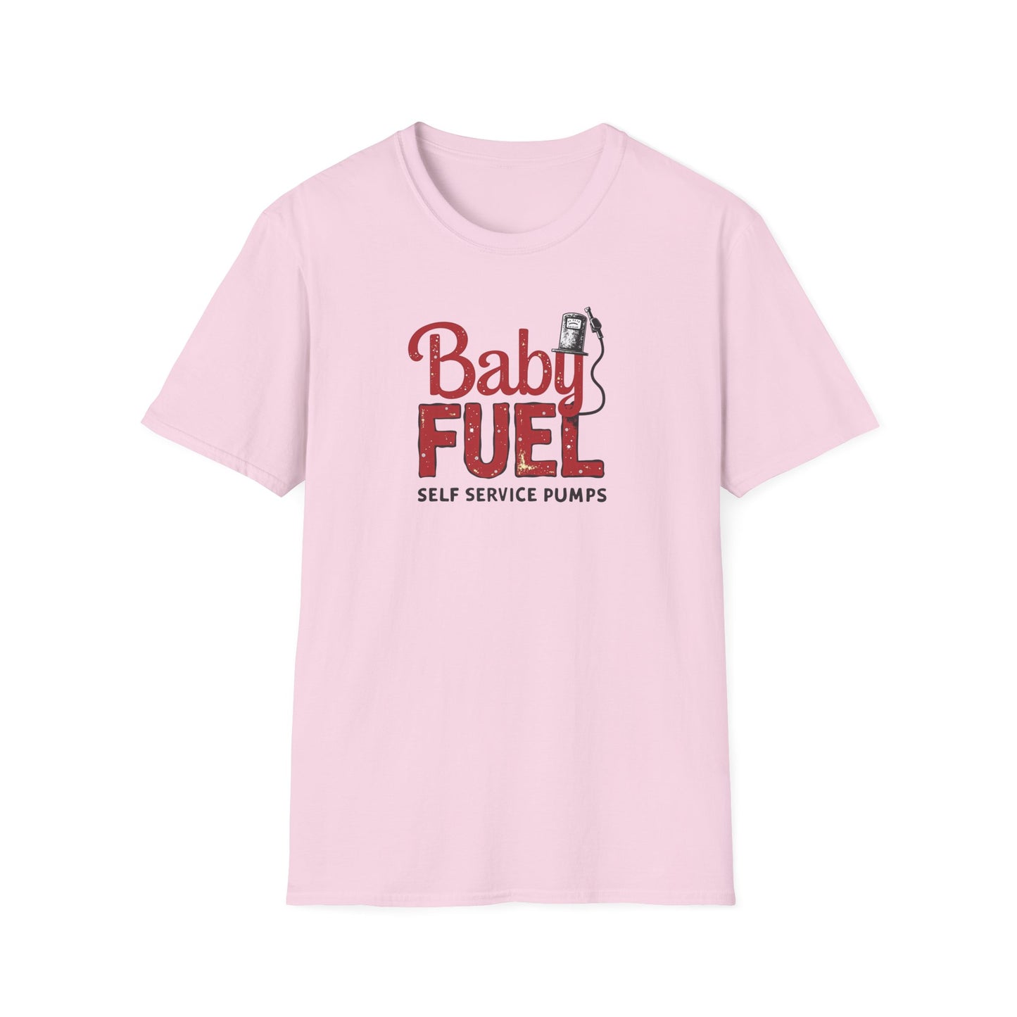 Baby Fuel, Vintage PumpThemed Unisex T-Shirt, Funny Baby Fuel Shirt, Gift for Car Lovers, Automotive Tee, Casual Everyday Wear - Psychonaut Swag