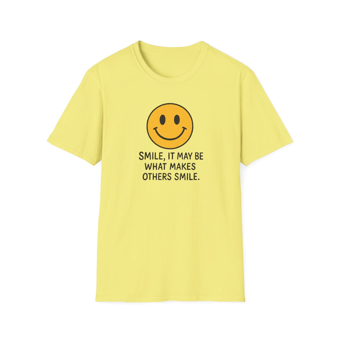 Smile Encouragement T-Shirt, Positive Vibes Tee, Unisex Graphic Shirt, Gift for Friends, Casual Wear, Everyday Comfort - Psychonaut Swag