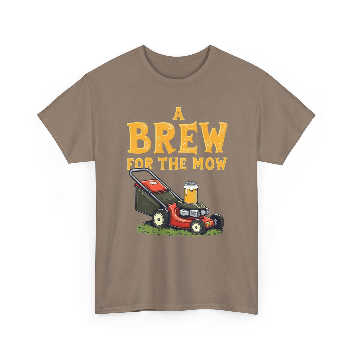 A Brew for the Mow Unisex Heavy Cotton Tee | Gardening Gifts, Lawn Care Apparel, Fun T-Shirt, Father's Day Gift, Beer Lover Shirt - Psychonaut Swag