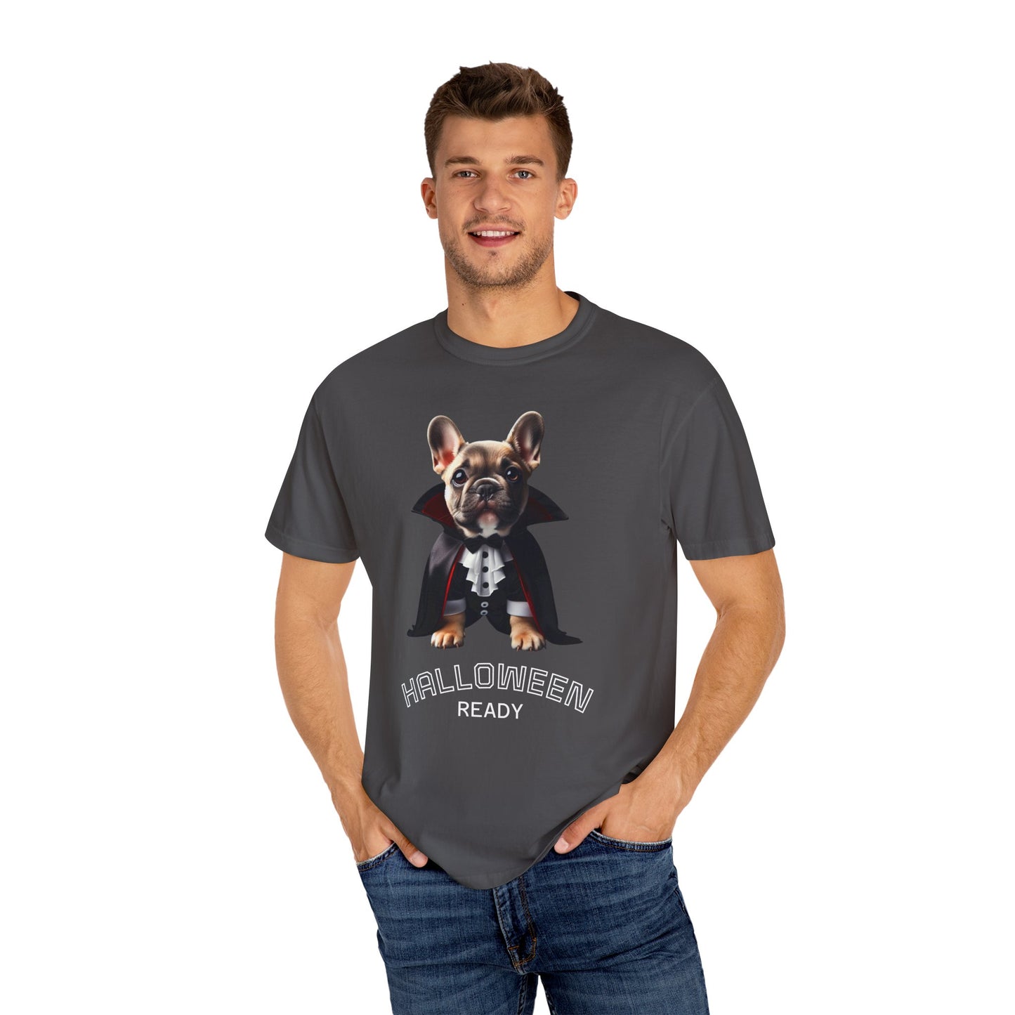 Funny French Bulldog Vampire T-Shirt, Pet Lover Gift, Halloween Costume Tee, Dog Theme Apparel, Unisex Graphic Shirt