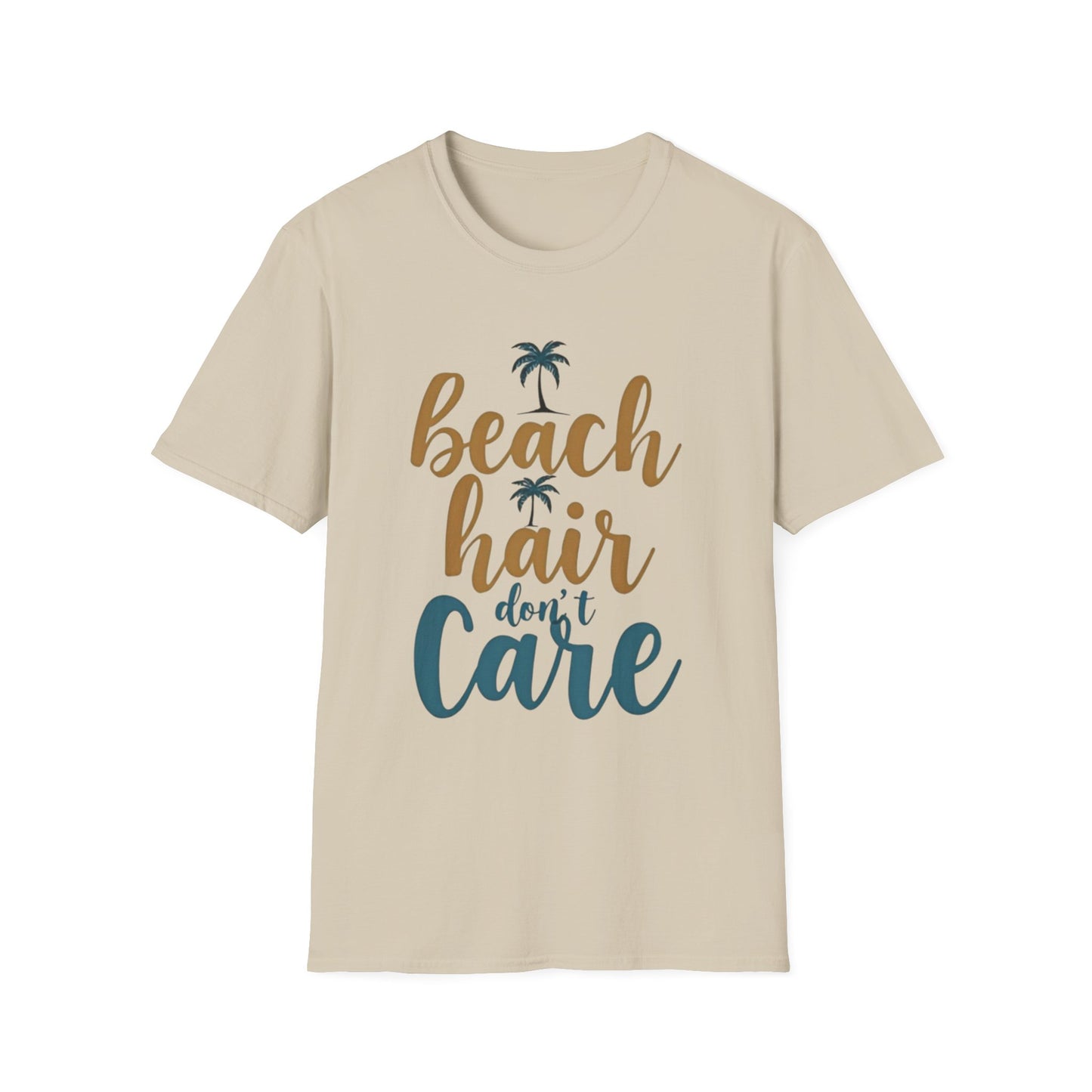 Beach Hair Don't Care Unisex T-Shirt, Summer Vibe Tee, Casual Beachwear, Gift for Beach Lovers, Vacation Attire - Psychonaut Swag