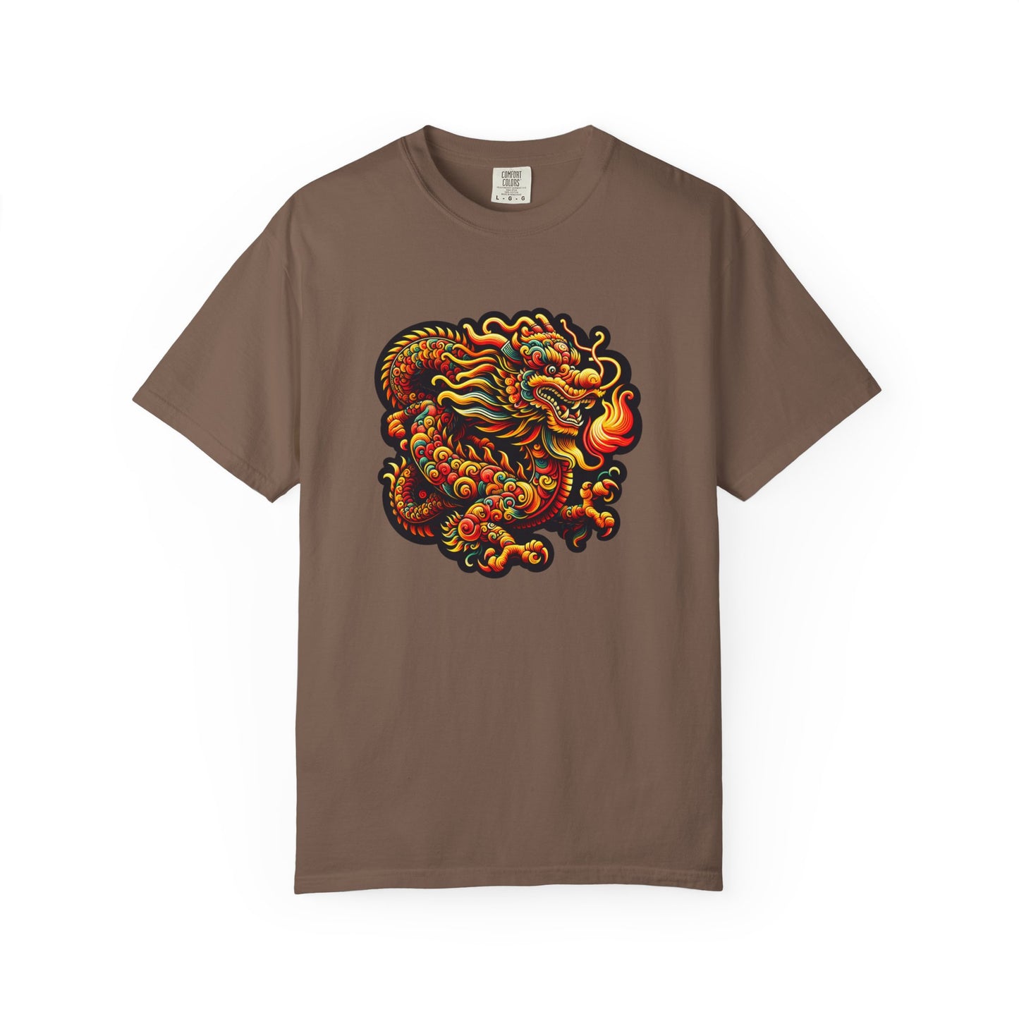 Dragon, Unisex Dragon Graphic T-Shirt - Colorful Garment-Dyed Tee - Psychonaut Swag