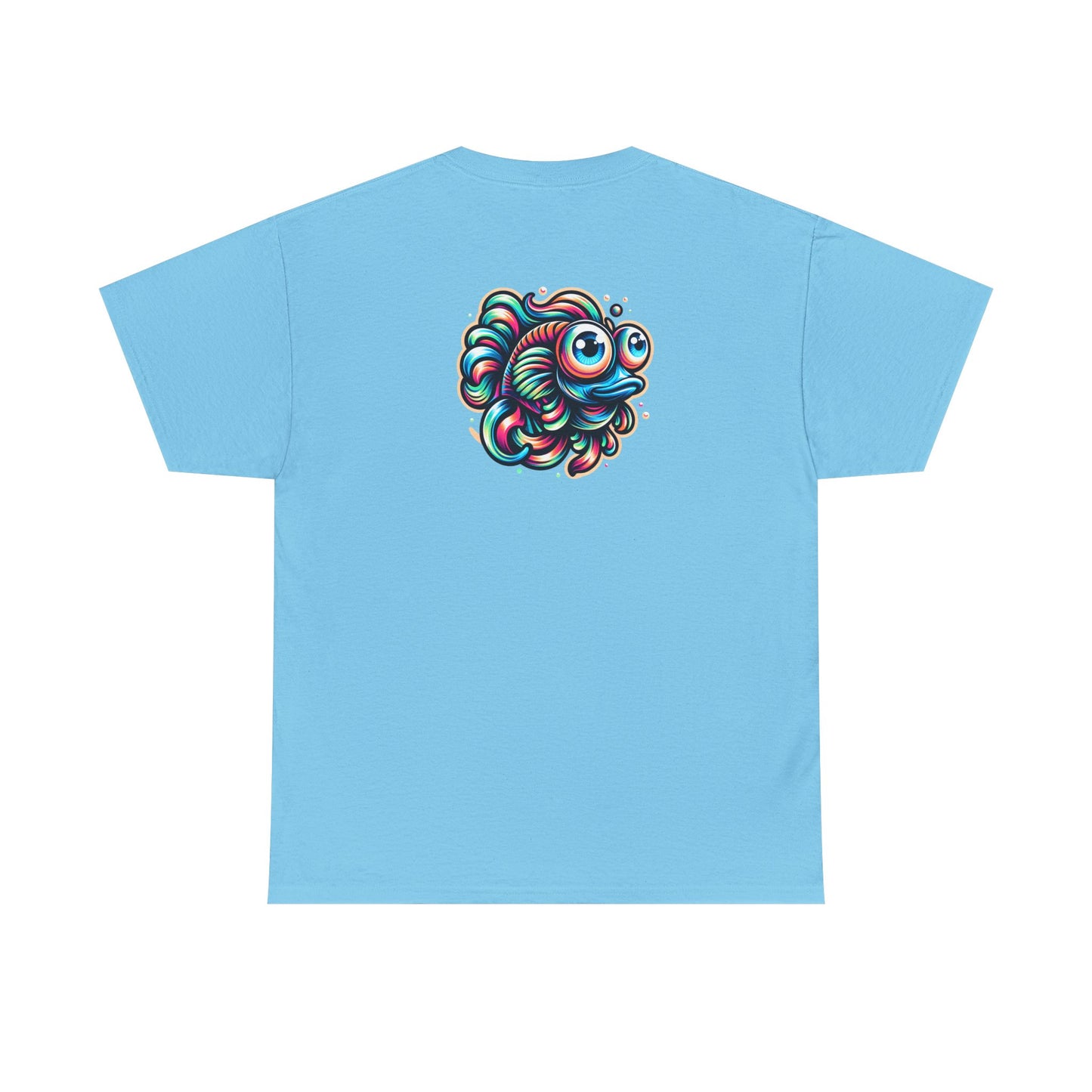 Psychedelic Fish Graphic Unisex Heavy Cotton Tee - Fun & Vibrant Apparel - Psychonaut Swag