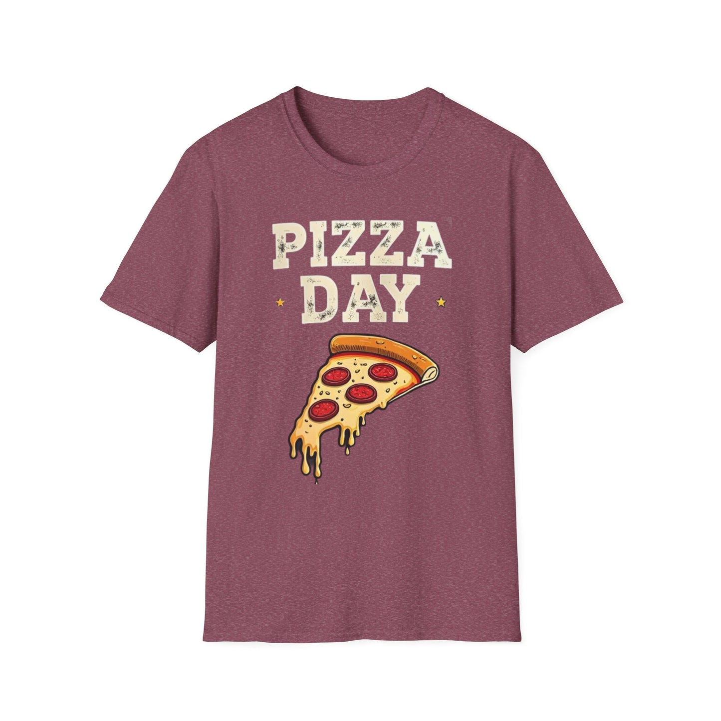 Pizza Day Unisex Softstyle T-Shirt | Fun Foodie Shirt for Pizza Lovers, Casual Wear, Gift for Food Enthusiasts, Celebration Apparel