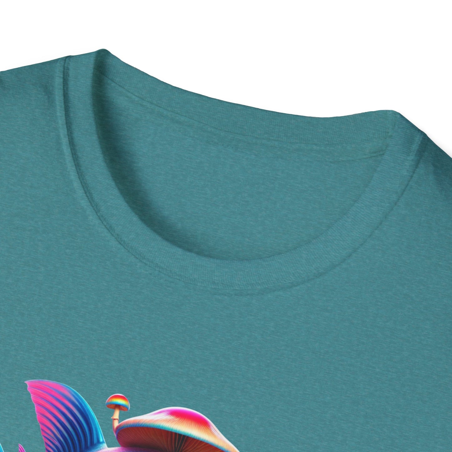 Piranha with Shrooms, Unisex Softstyle T-Shirt - Psychonaut Swag