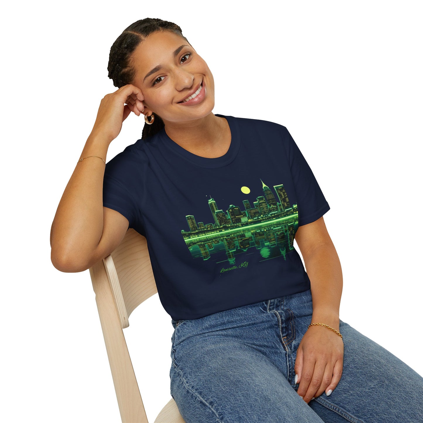 Louisville Night Scape, Unisex Softstyle T-Shirt