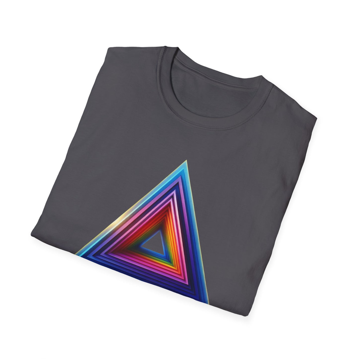 Triangle Rainbow, Unisex Softstyle T-Shirt - Psychonaut Swag