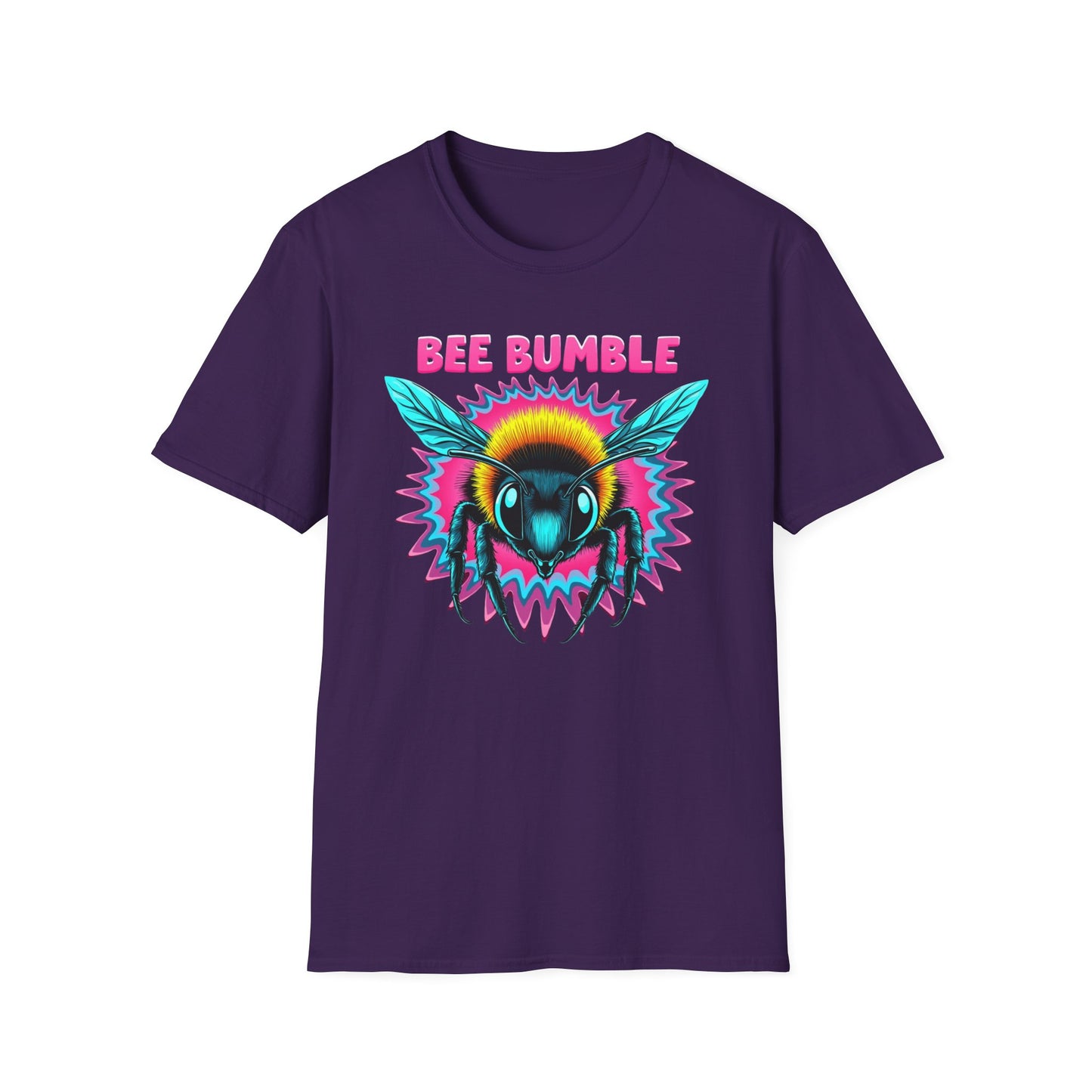 Bee Bumble T-Shirt, Retro Graphic Tee, Softstyle Unisex Shirt, Summer Fashion, Gift for Beekeepers, Eco-Friendly Tee - Psychonaut Swag