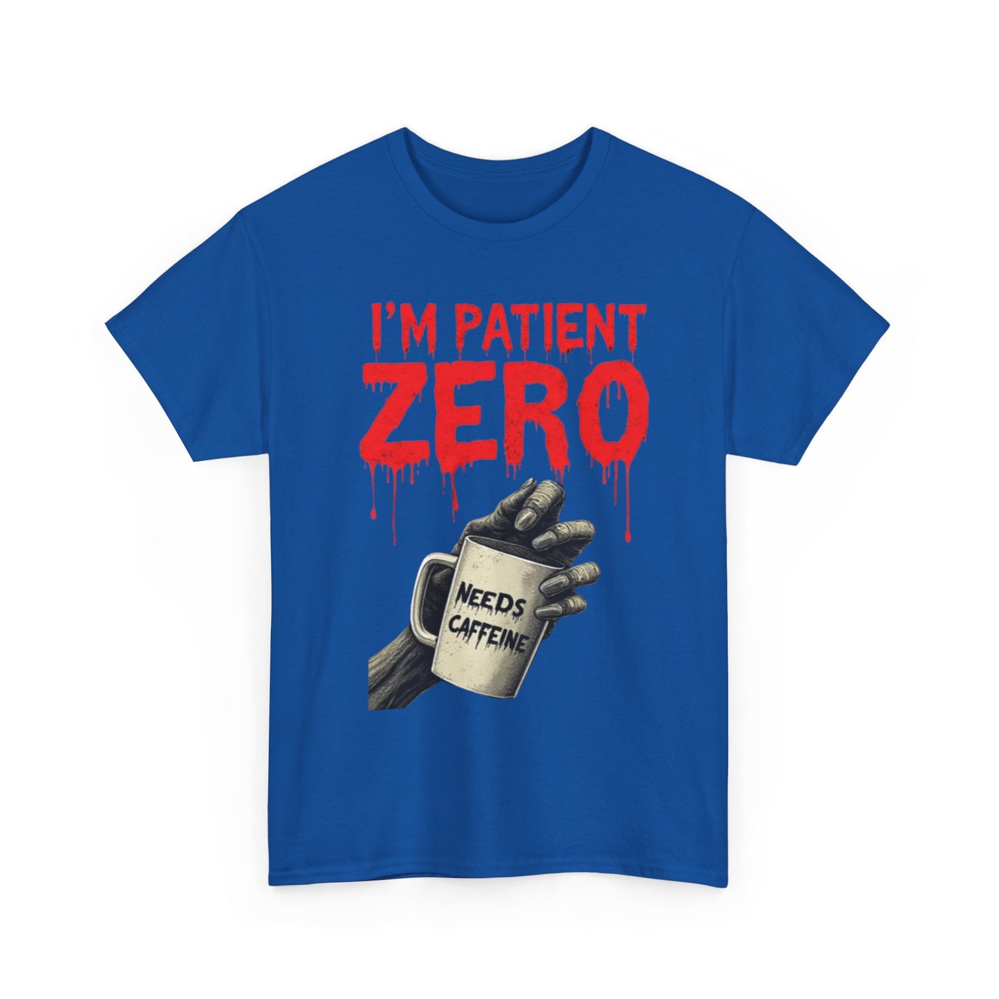 Patient Zero Unisex Heavy Cotton Tee, Horror T-Shirt, Halloween Apparel, Unique Graphic Tee, Casual Wear, Gift for Fans