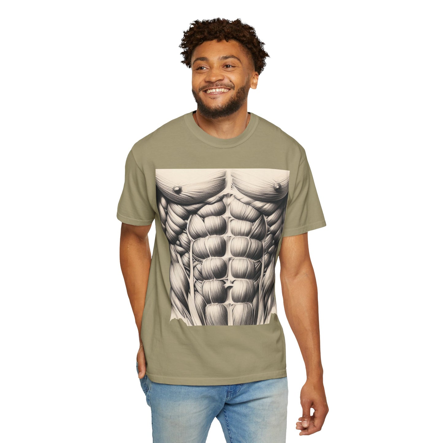 Built different, 12-pack abs, Unisex Garment-Dyed T-shirt - Psychonaut Swag
