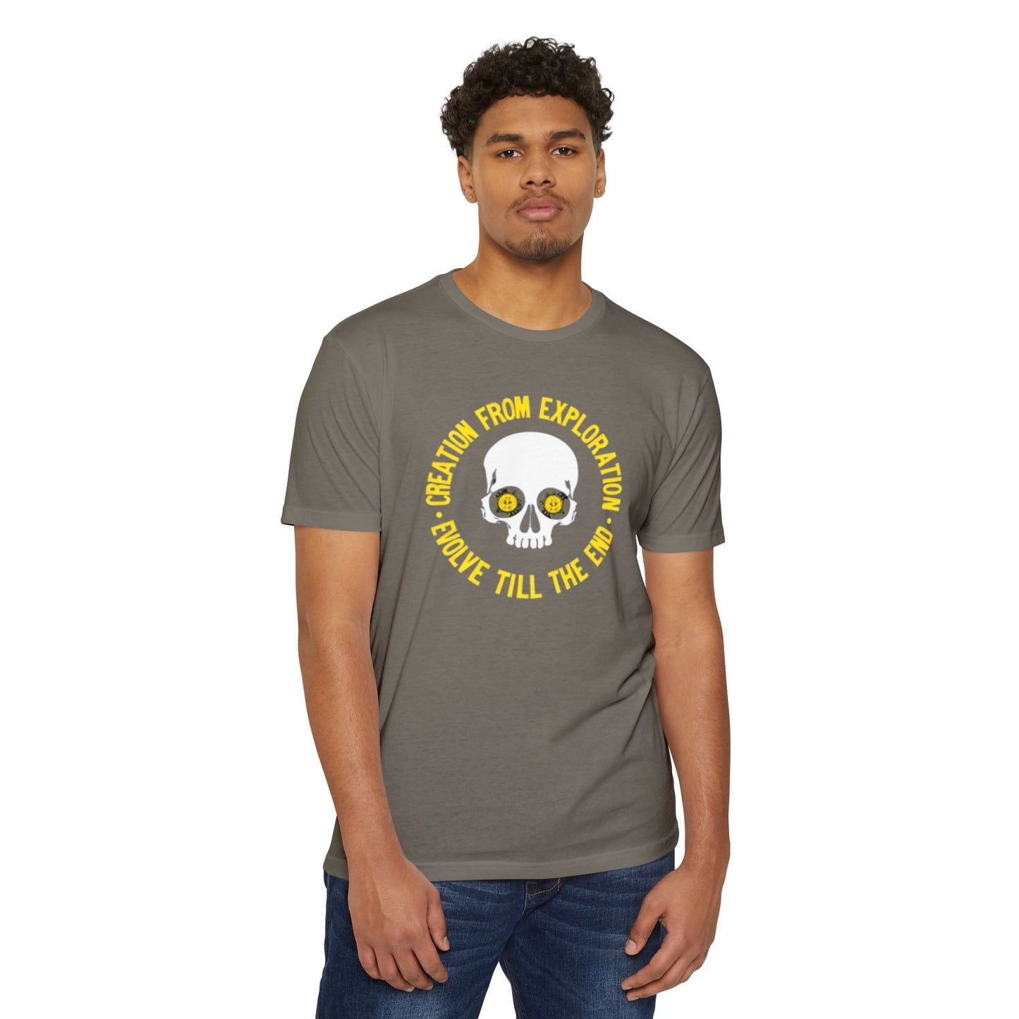 Skull Exploration T-Shirt | Unisex Tee for Adventurers, Fun Graphic Tee, Unique Gift for Explorers, Perfect for Casual Days, Evolution Theme