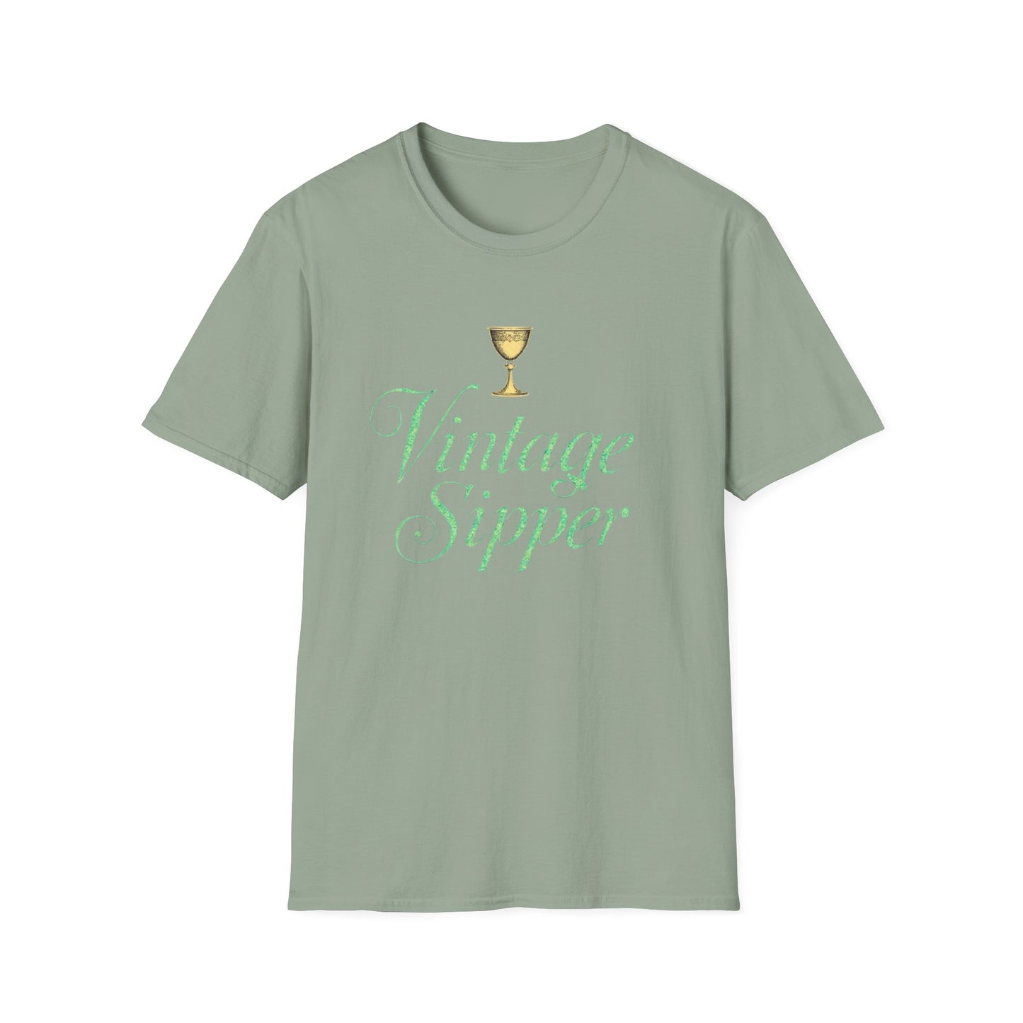 Vintage Sipper Unisex Softstyle T-Shirt, Casual Wear, Gift for Wine Lovers, Bar Night, Vintage Inspired Apparel - Psychonaut Swag