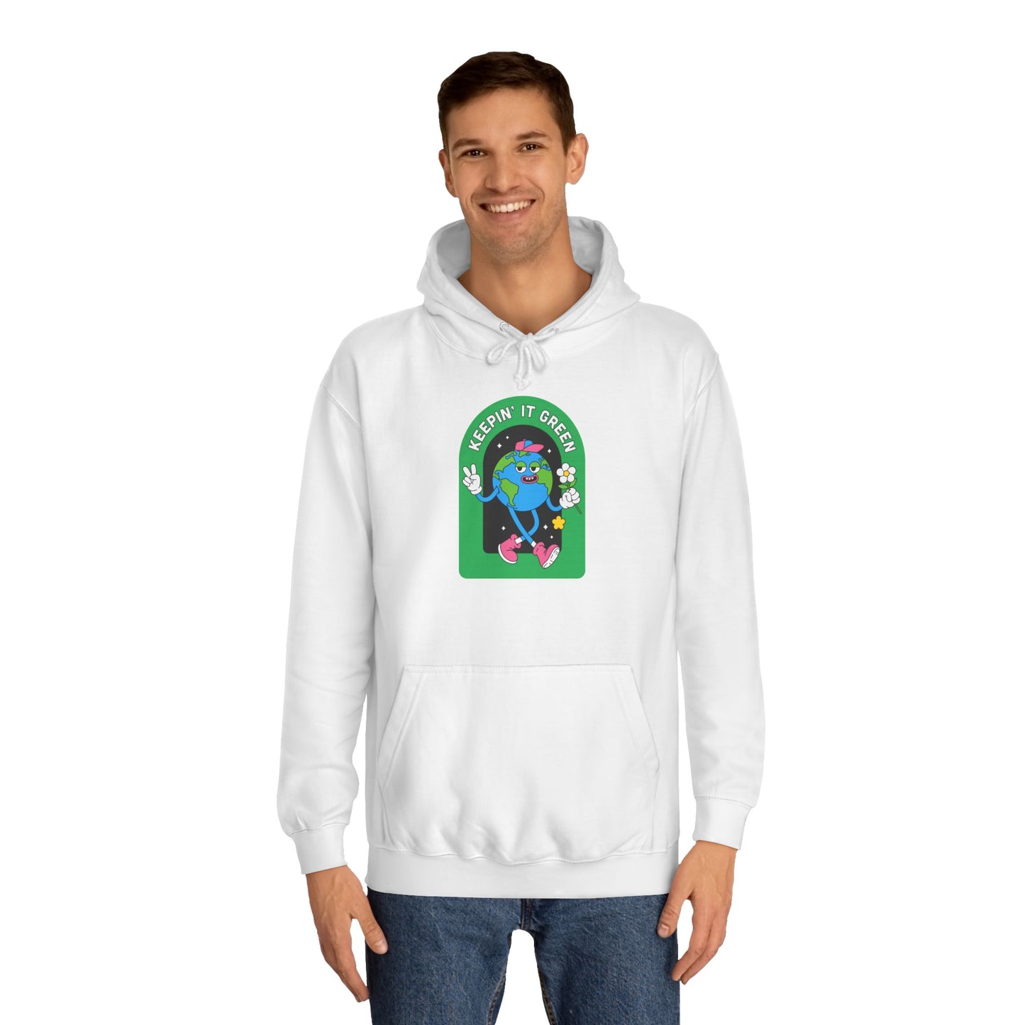 Keeping it Green Unisex College Hoodie - Psychonaut Swag