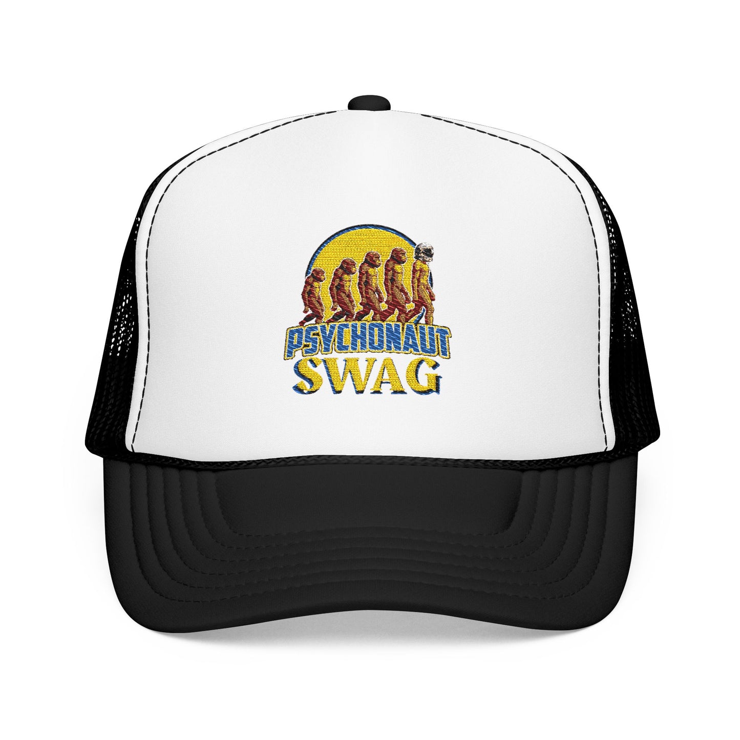 Psychonaut swag small biz, Trucker Hat, Retro Snapback Cap for Festivals, Embroidered Swag for Psychonauts, Perfect Gift for Music Lovers