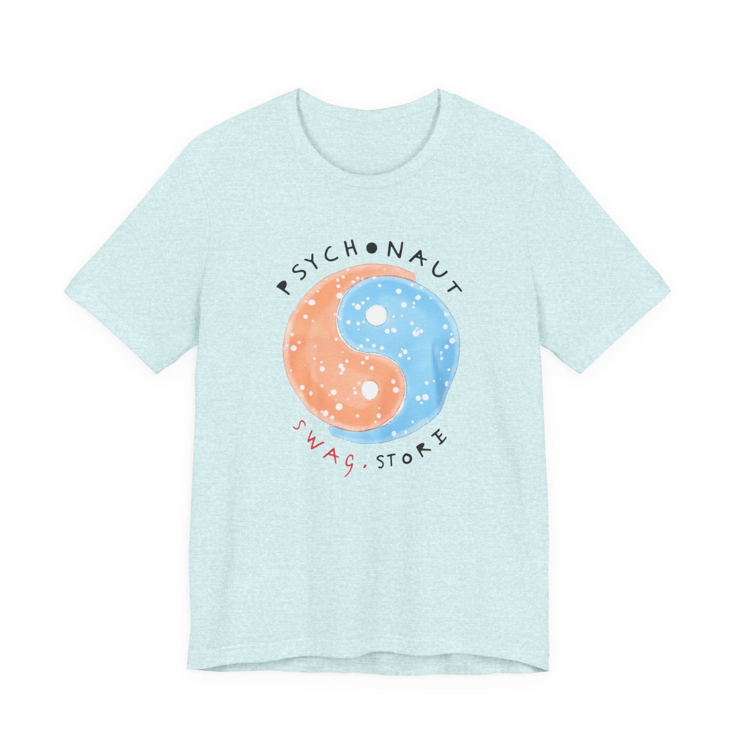 Psychedelic Yin Yang Graphic Tee, Relaxed Fit Short Sleeve T-Shirt, Unisex Casual Wear, Gift for Psychonauts and Free Spirits