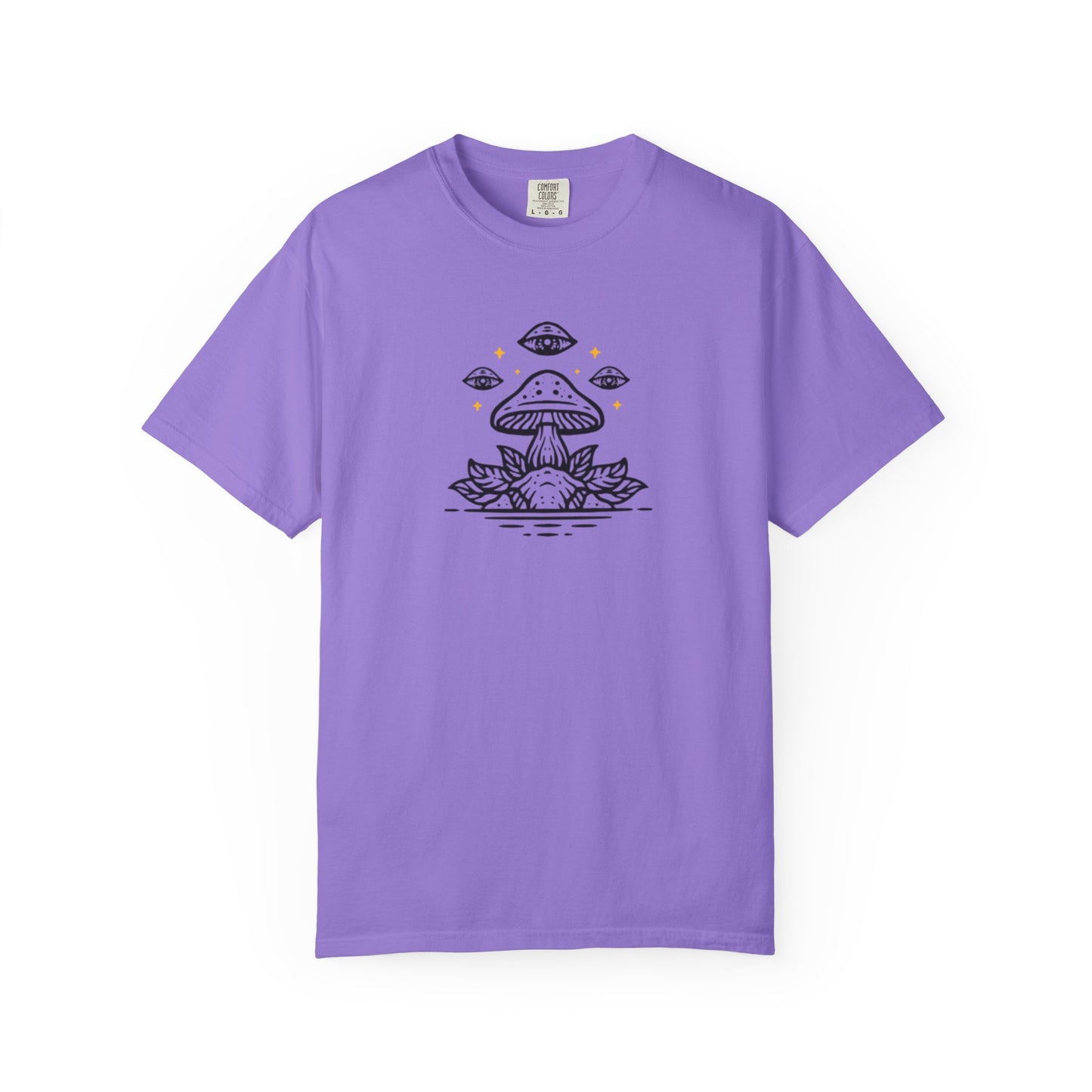 Mushroom Gift from Visitors, Unisex Garment-Dyed T-shirt - Psychonaut Swag
