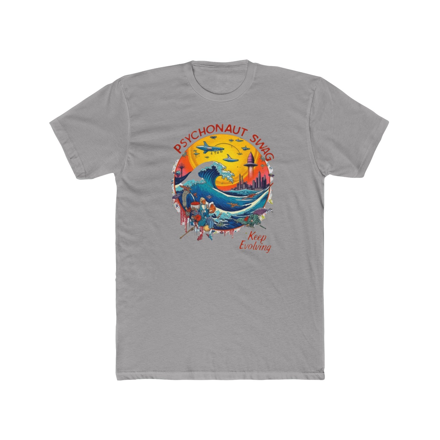 Keep Evolving, Psychonaut Swag Keep Exploring Unisex Tee | Adventure T-Shirt, Gift for Travelers, Fun Casual Wear, Unique Graphic Shirt, Summer Style