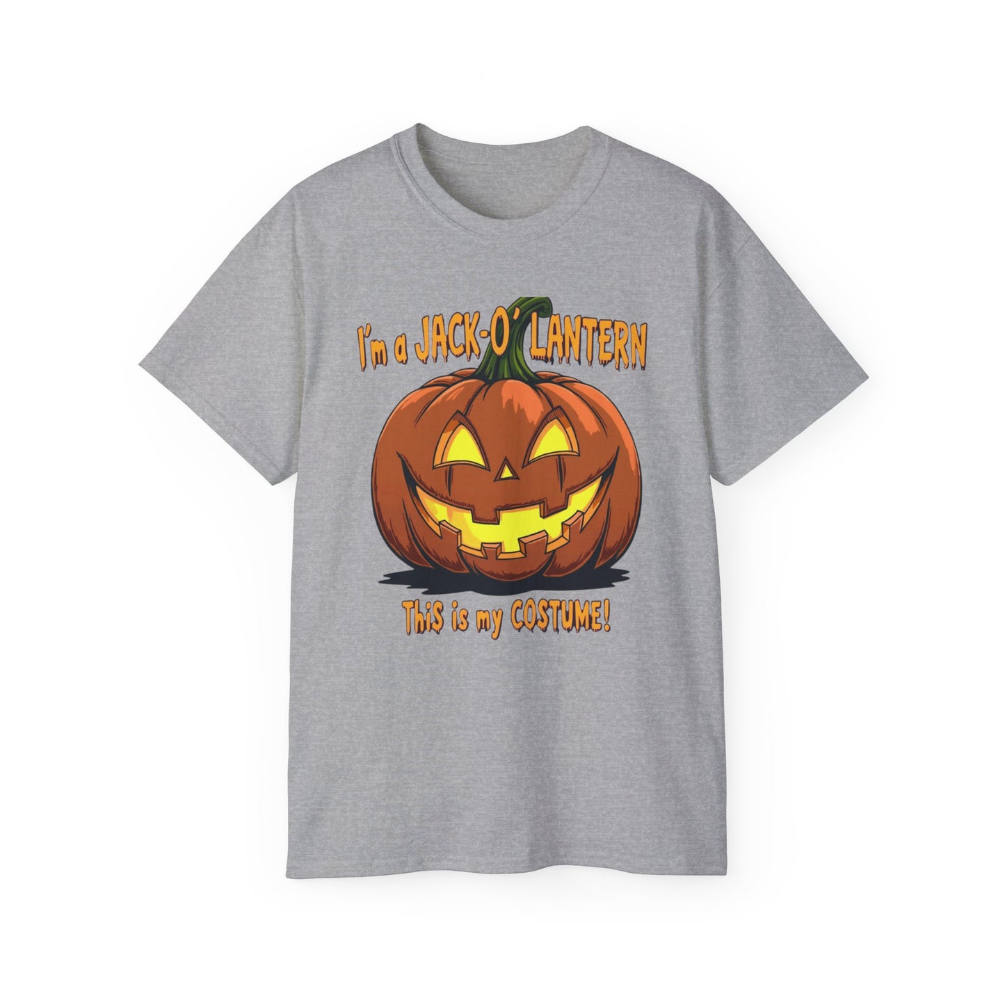 Halloween Jack-O'-Lantern Unisex Tee, Funny Costume Shirt, Spooky Festive Apparel, Halloween Party Gift, October Celebration Outfit