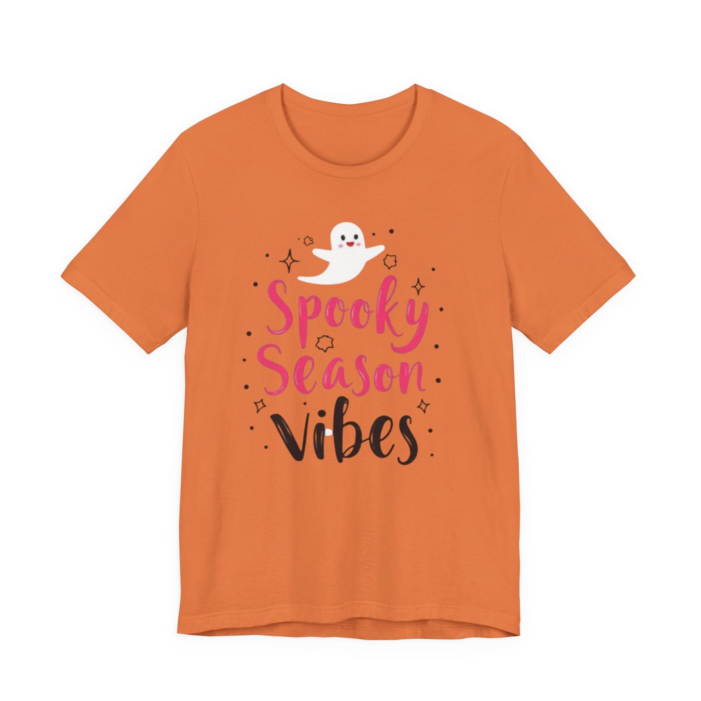 Spooky Season Vibes Tee, Halloween T-Shirt, Unisex Ghost Shirt, Cute Fall Apparel, Casual Halloween Outfit, Halloween Gift