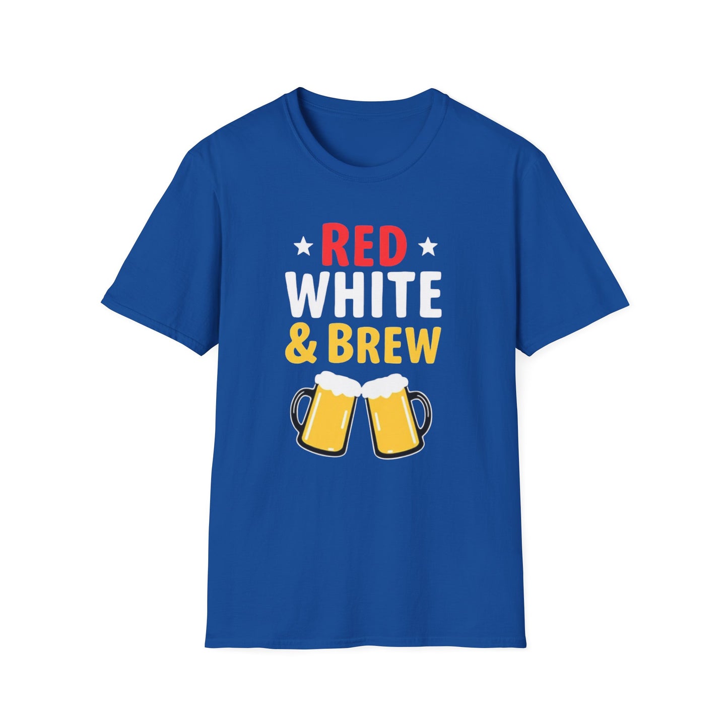 Red White & Brew Shirt, Gift for Dad, Fourth of July Apparel, BBQ Party Wear - Psychonaut Swag