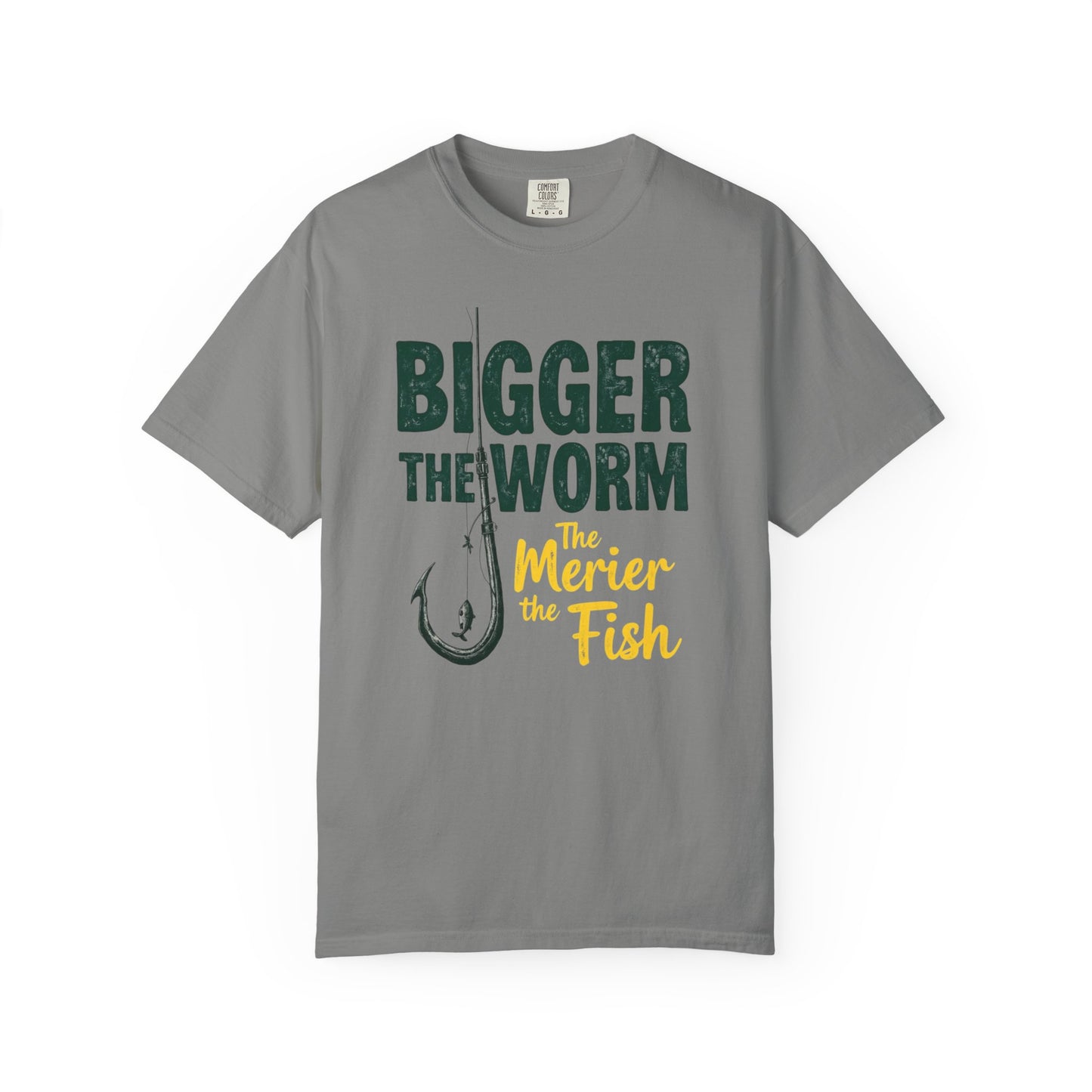 Big Worm Fishing Humor Unisex T-Shirt, Larger Than Life Tee, Gift for Anglers, Fun Outdoors Apparel, Dad's Fishing Day Shirt - Psychonaut Swag