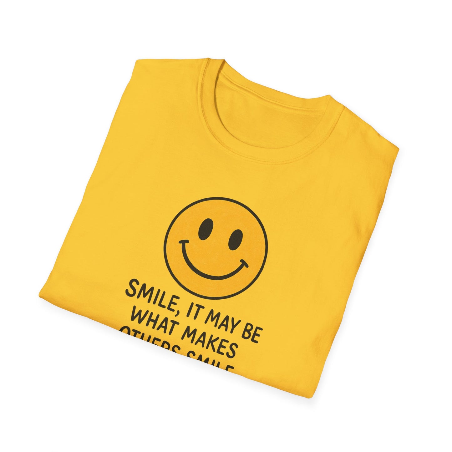 Smile Encouragement T-Shirt, Positive Vibes Tee, Unisex Graphic Shirt, Gift for Friends, Casual Wear, Everyday Comfort - Psychonaut Swag
