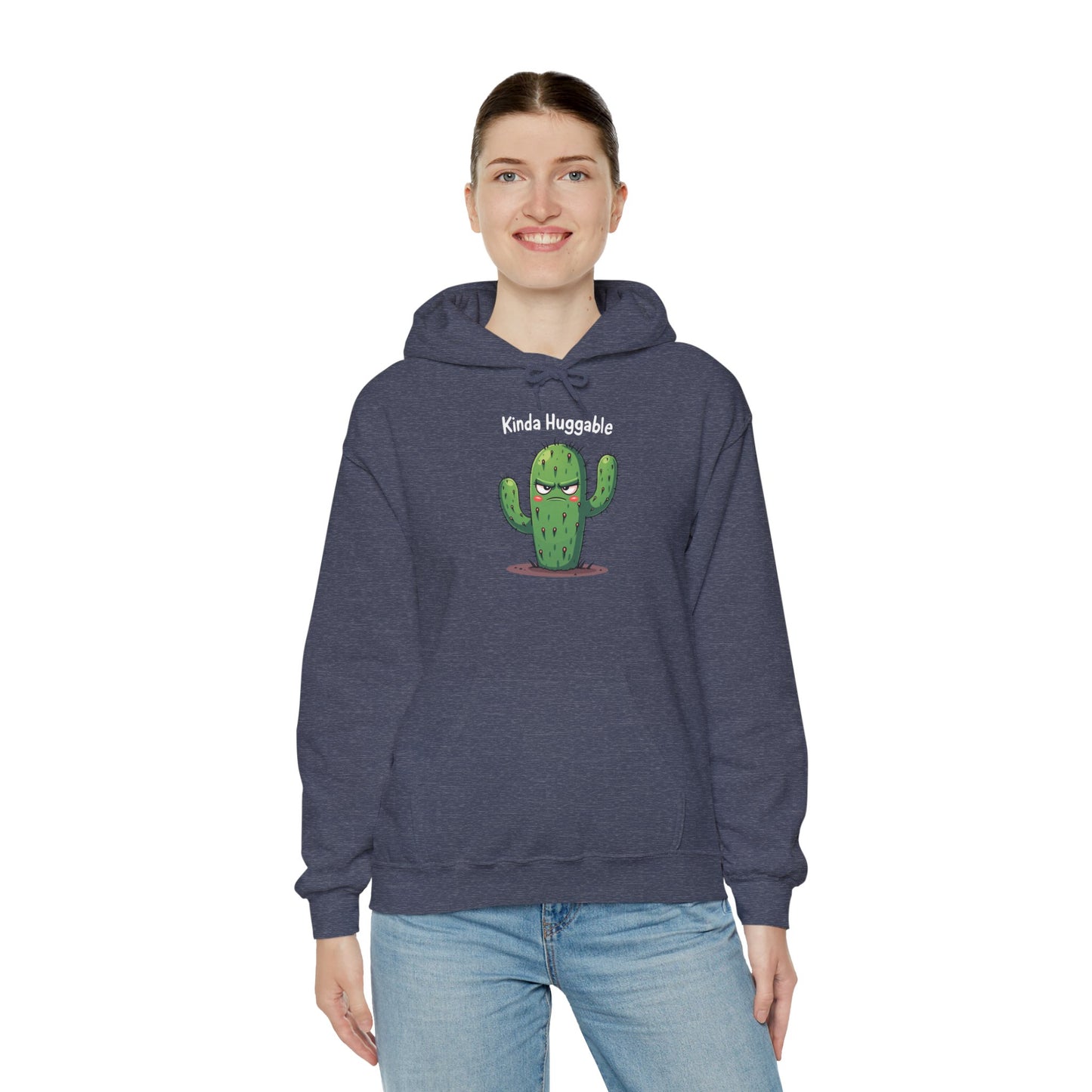 Kinda Huggable, Unisex Heavy Blend Sweatshirt, Comfy Gift, Funny Plant Lover Apparel, Perfect for Casual Outings, Spring Celebration - Psychonaut Swag