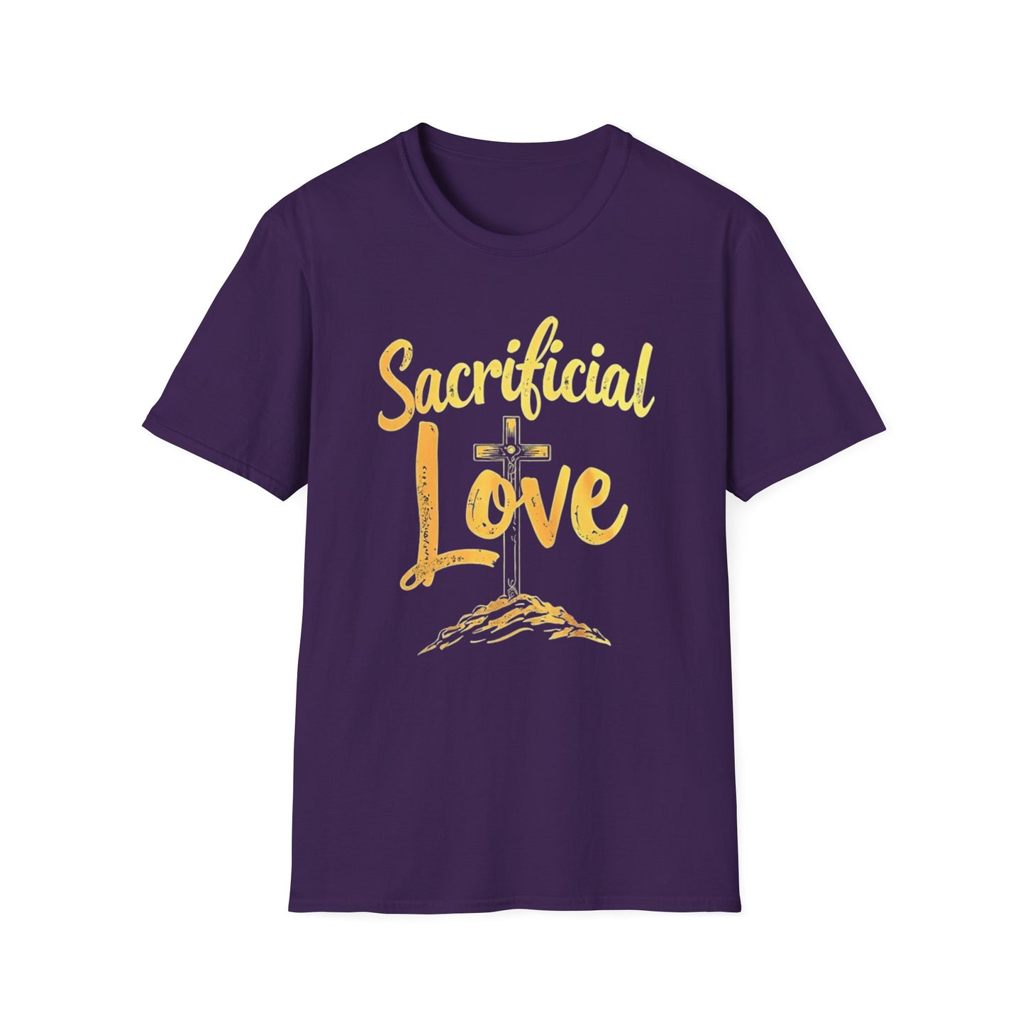 Sacrificial Love Unisex Softstyle T-Shirt - Faith-Inspired Casual Wear - Psychonaut Swag